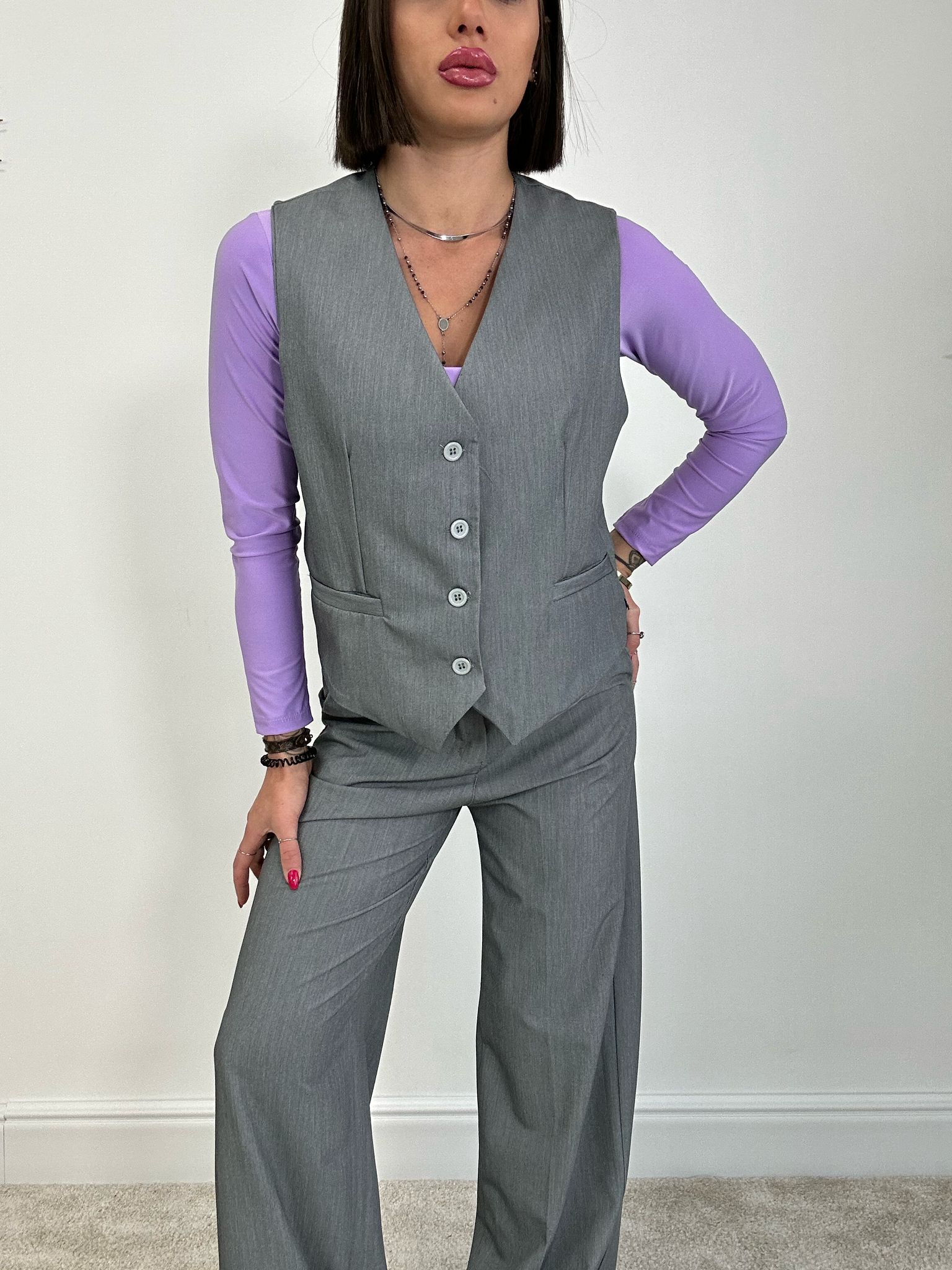 Tailleur Hilary (Gilet + Pantalone) Grigio