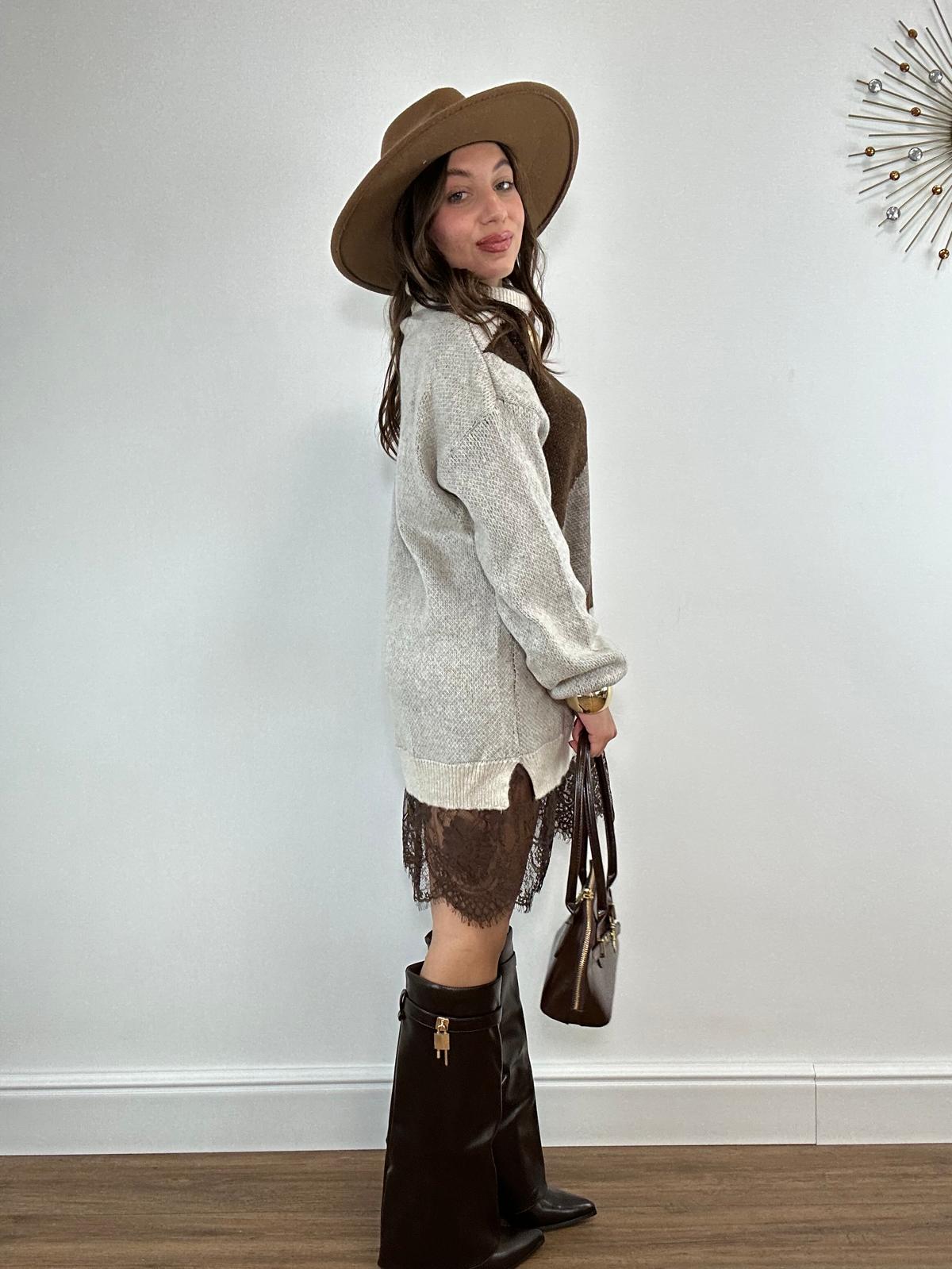 PREORDINE IN ARRIVO 25 NOVEMBRE - Abito 25865 - Panna