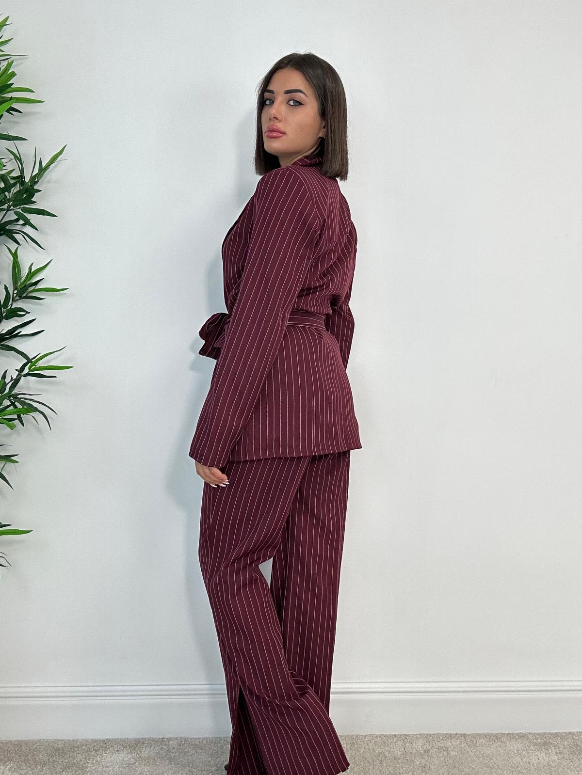 Tailleur Parigi Gessato (Blazer + Pantalone) Bordeaux