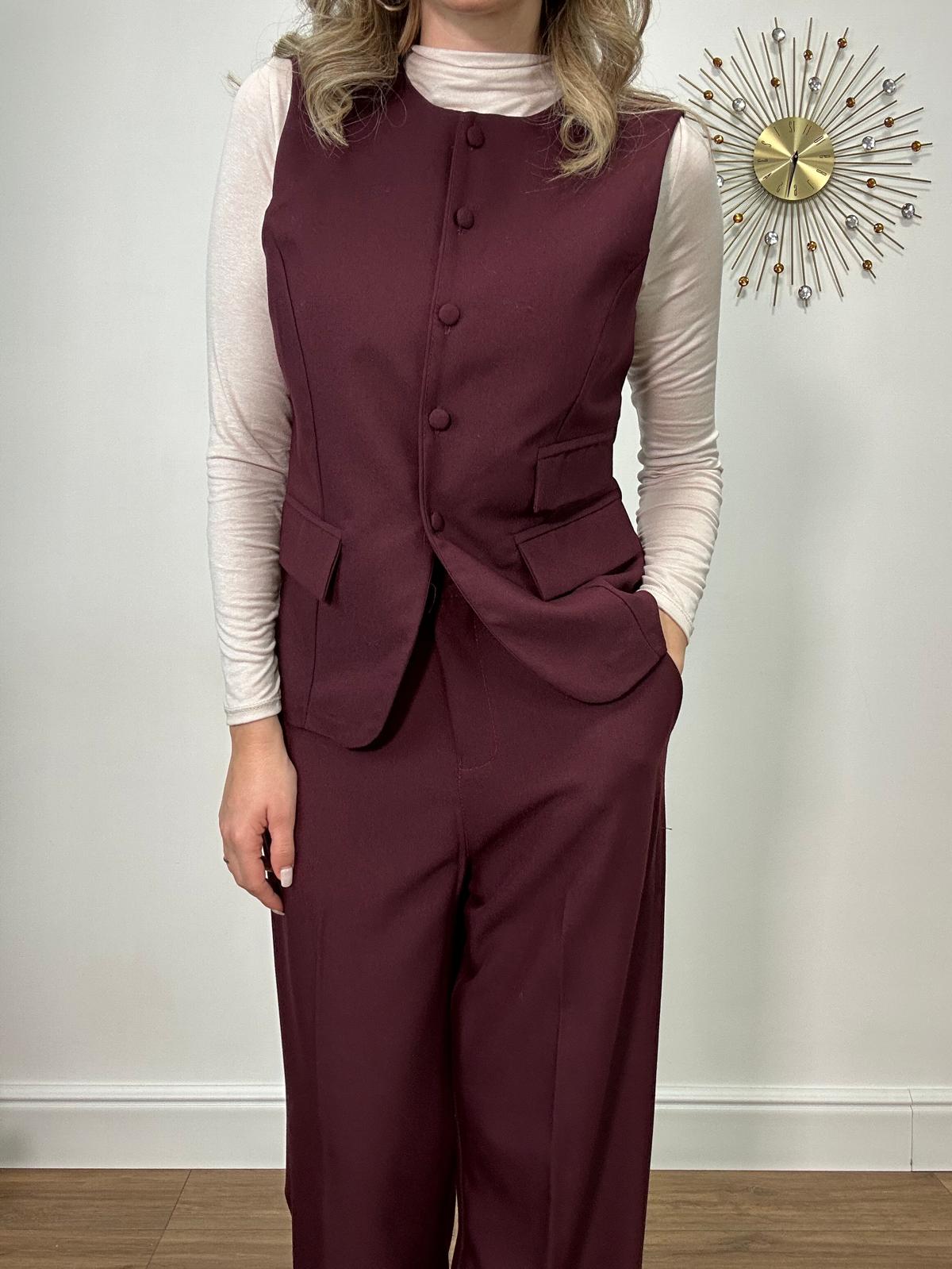 Tailleur 6754 (Gilet + Pantalone) Bordeaux