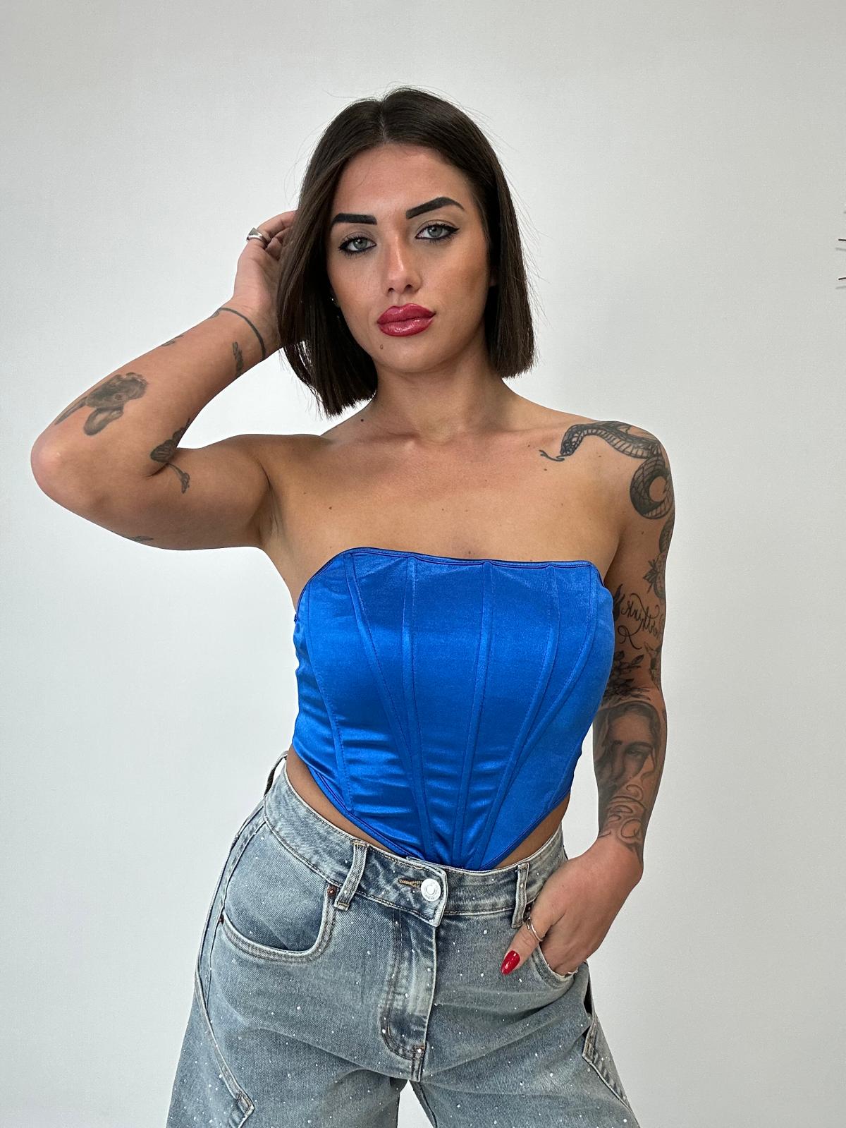Top Corpetto - Blu