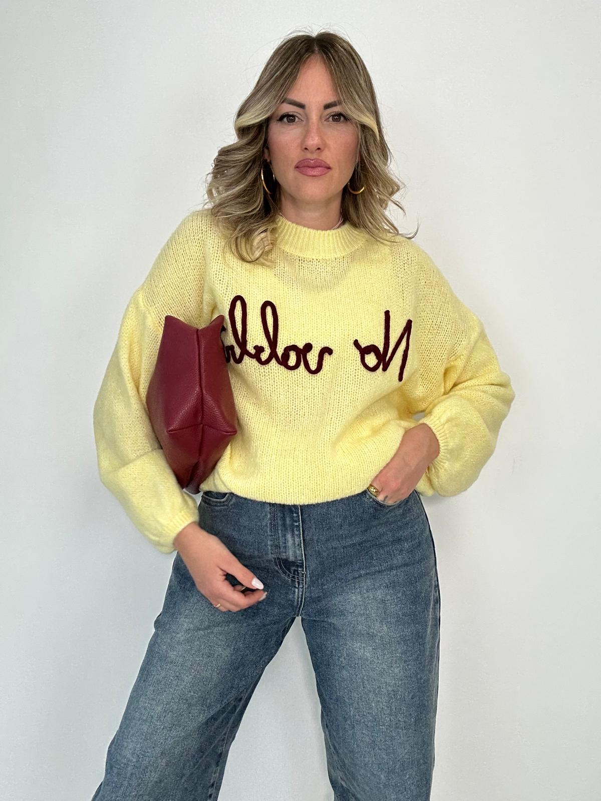 Maglione (No Vabbè) 2702 - Giallo