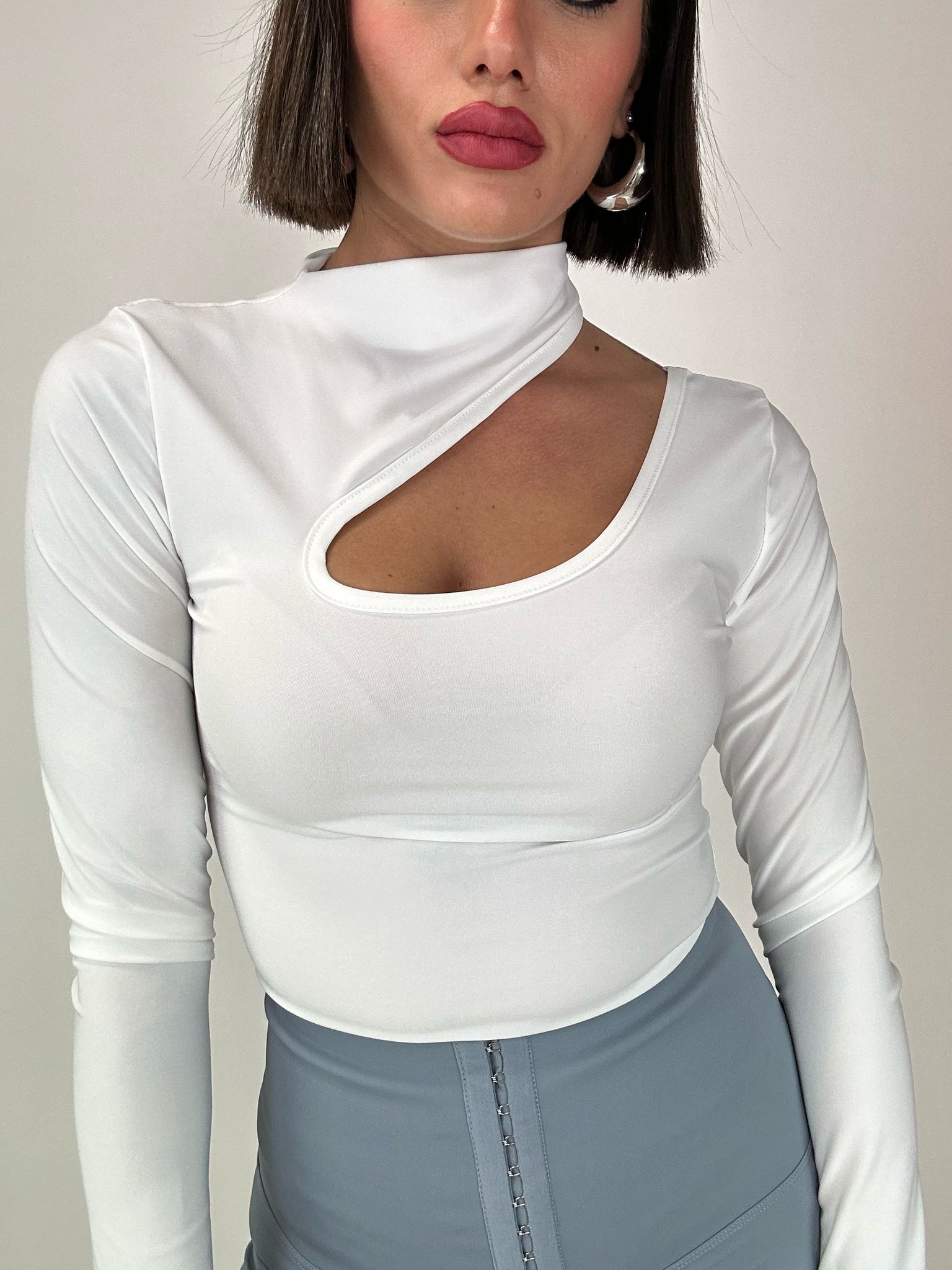 Body Scollo Spalla - Bianco