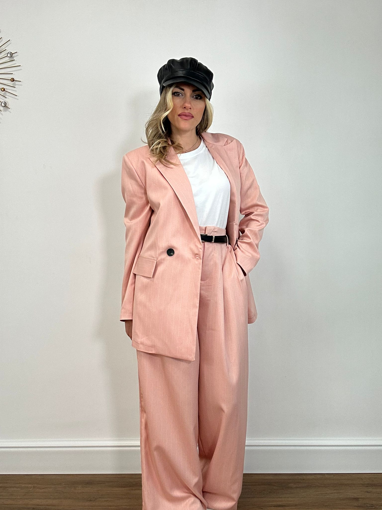 Tailleur Gessato G2601 (Blazer + Pantalone) Rosa