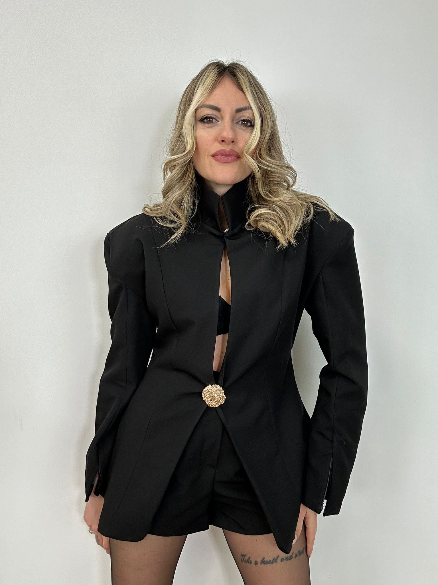 Coordinato 716 (Giacca + Pantaloncino) Nero