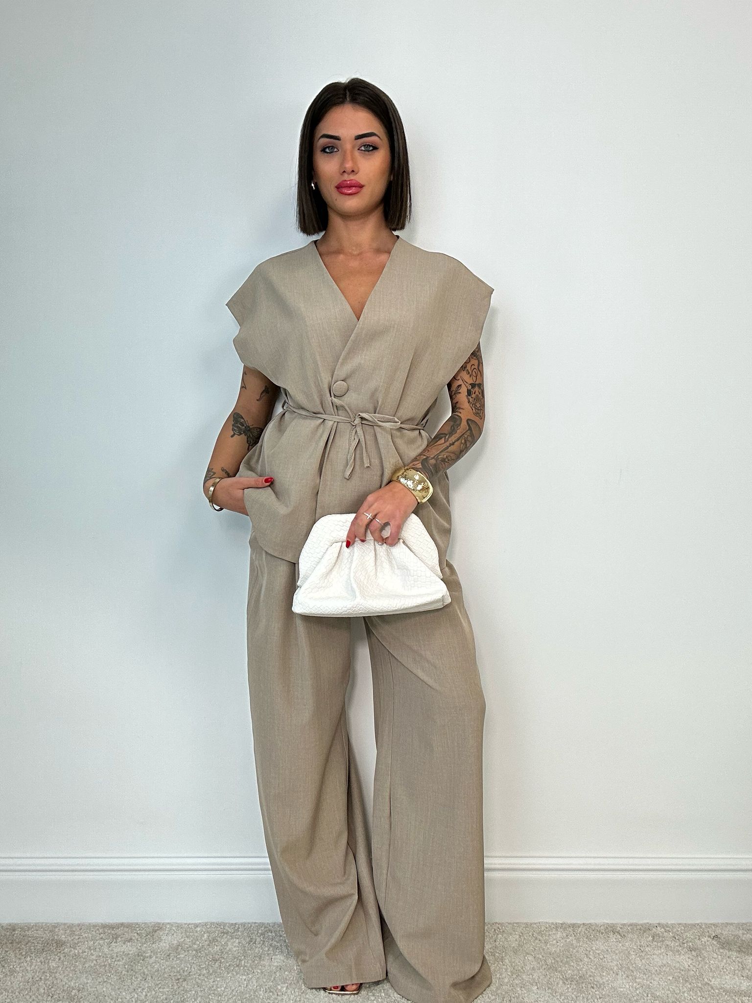 Coordinato Malaga (Giacca Smanicata+ Pantalone) Fango