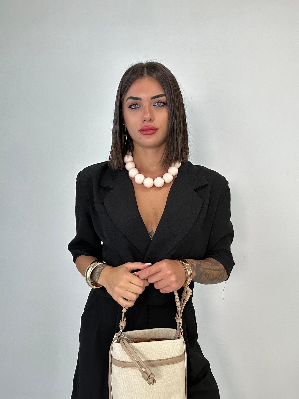 Coordinato Valencia (Blazer Crop + Pantaloncino) Nero