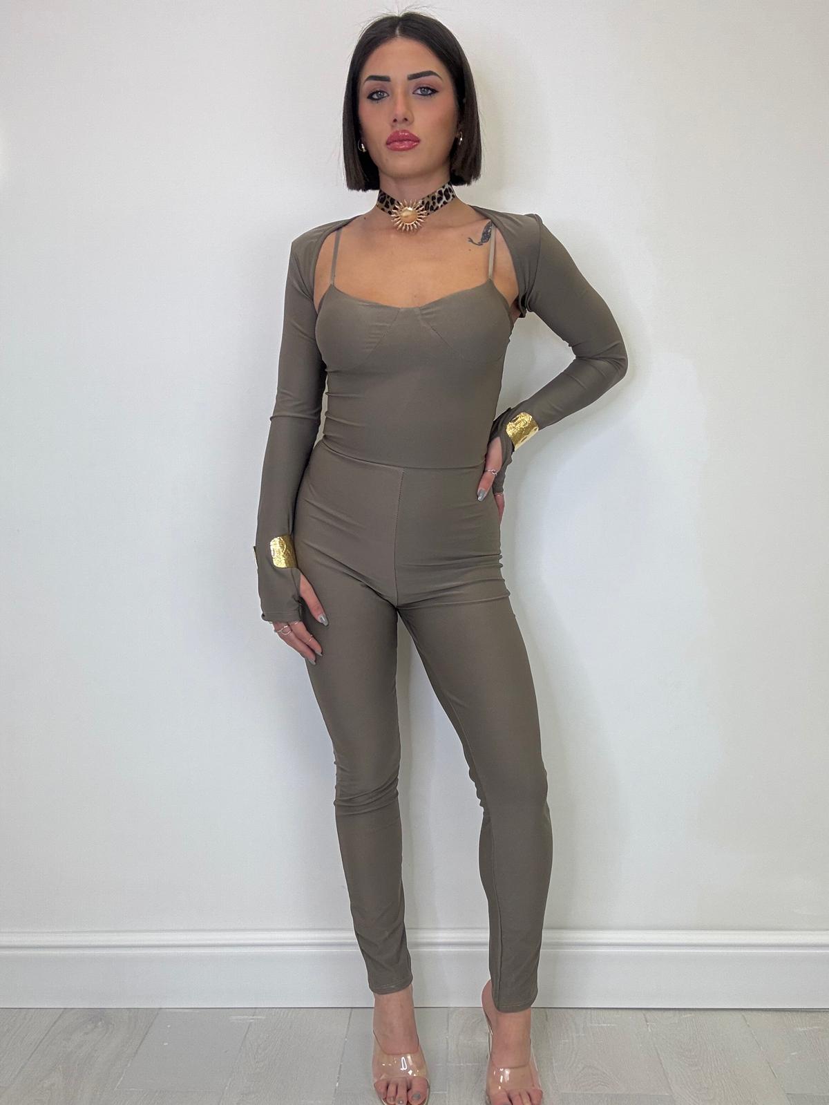 Combinaison Zaira avec haussement d'épaules - Boue