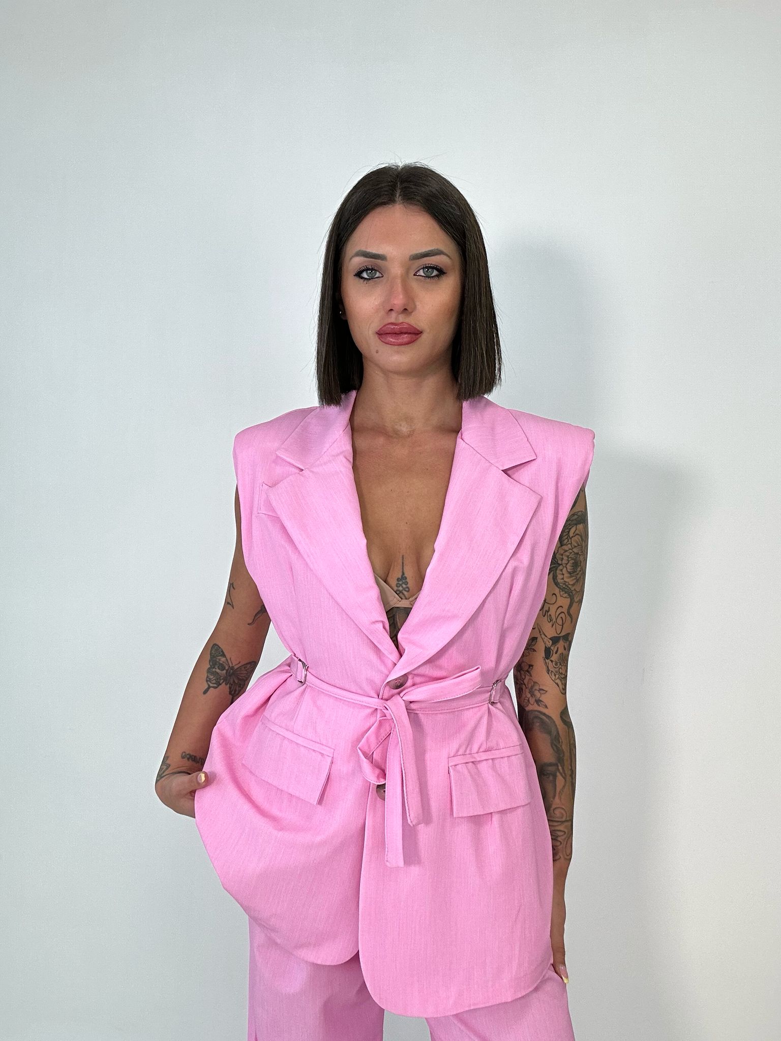 Tailleur Smanicato Madrid (Blazer + Pantalone) Rosa