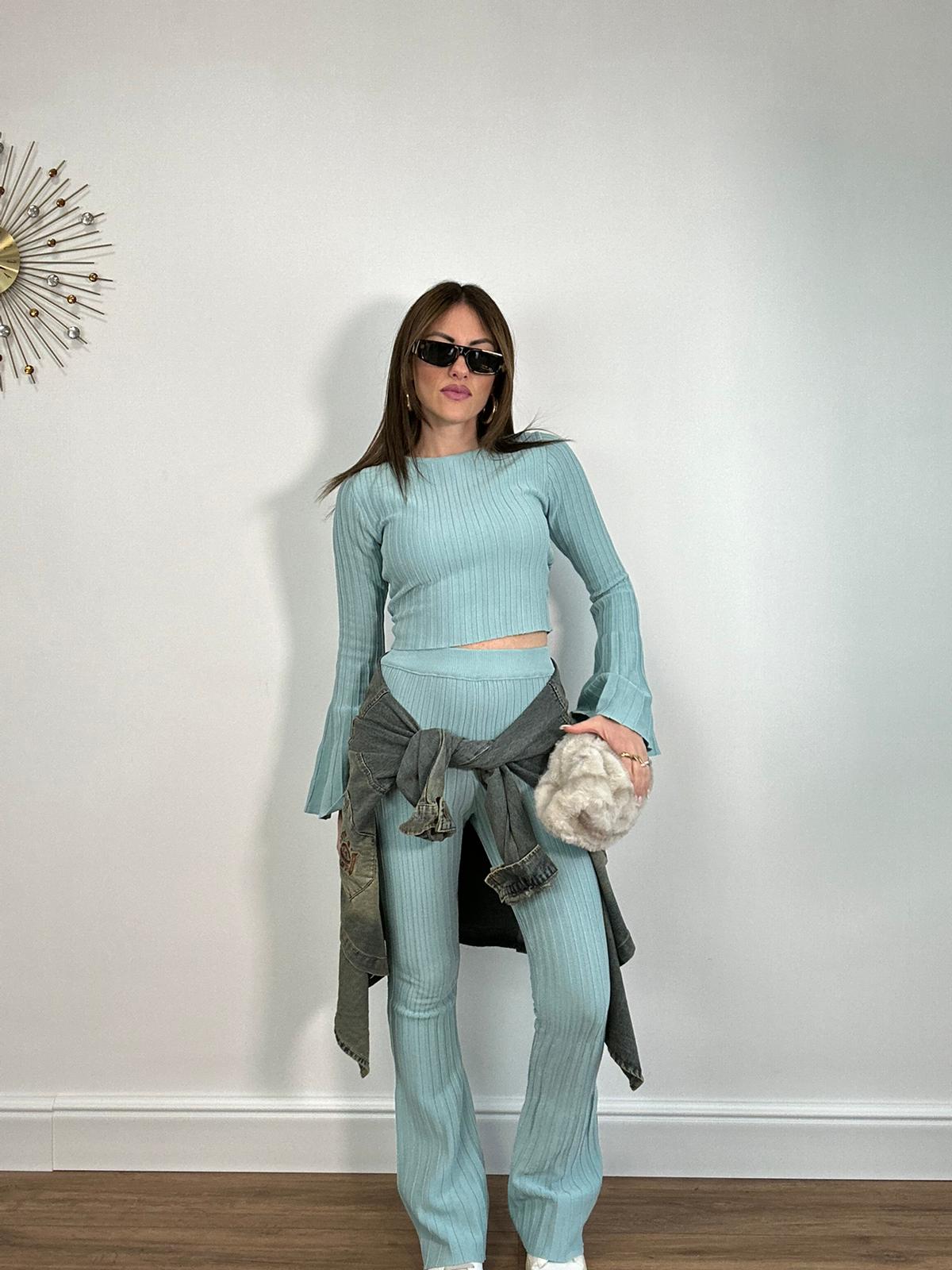 Coordinato (Maglioncino + Pantalone) Verde Menta