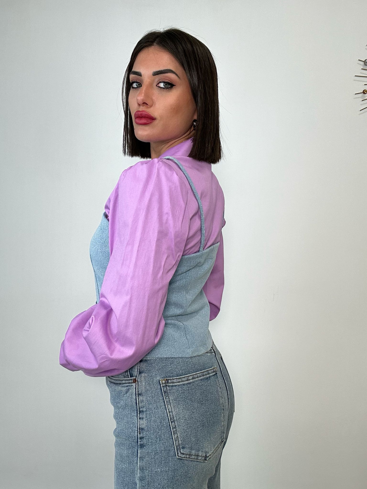 Camicetta Denim - Lilla