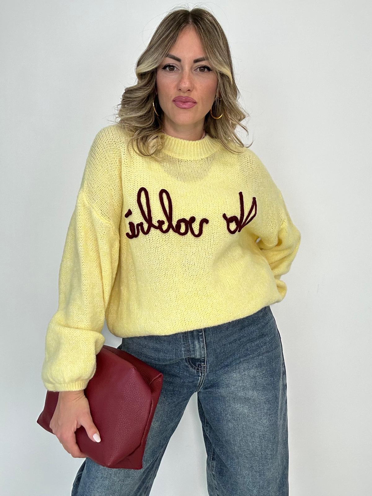 Maglione (No Vabbè) 2702 - Giallo