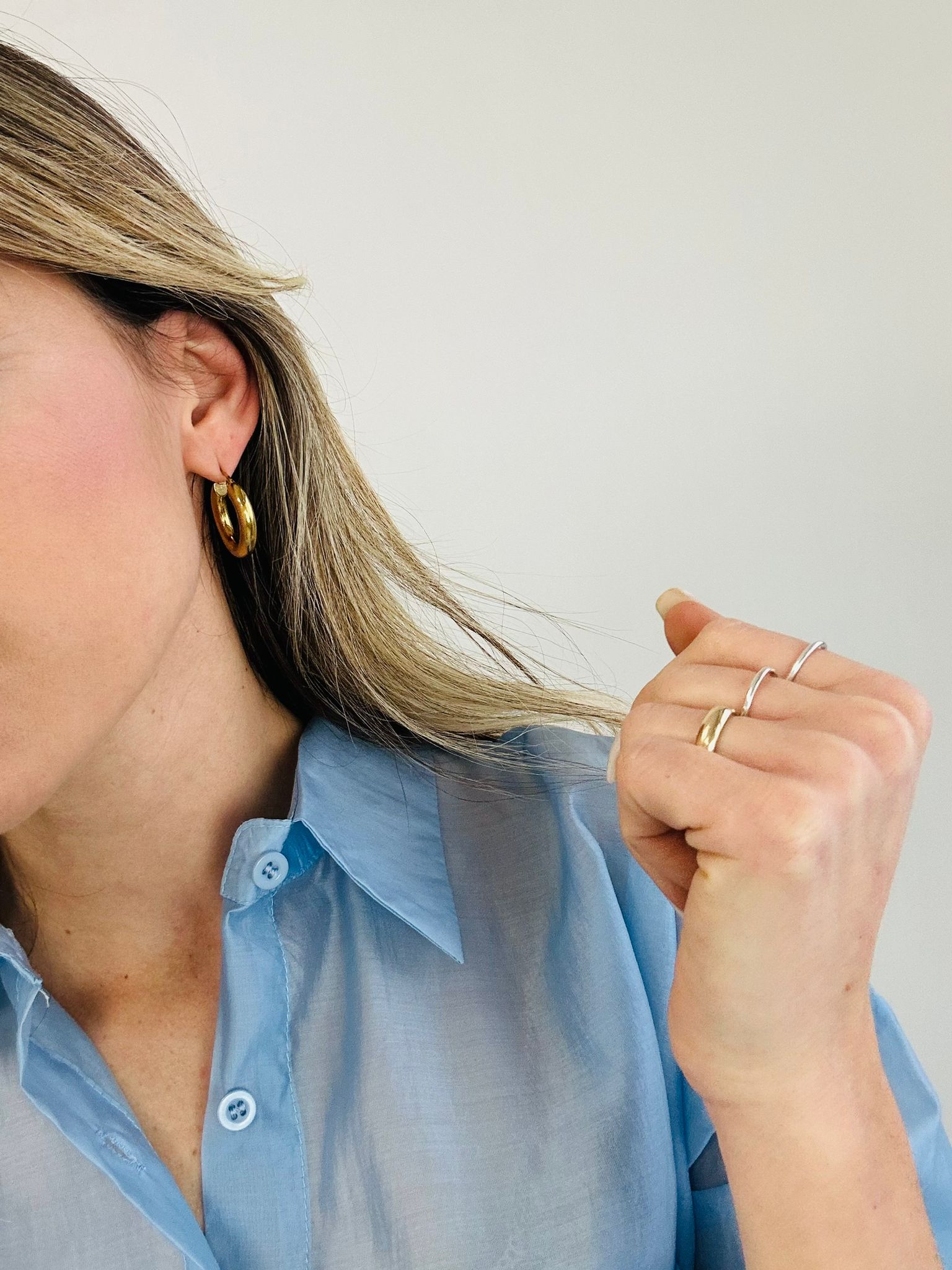 Boucles d'oreilles créoles - Doré