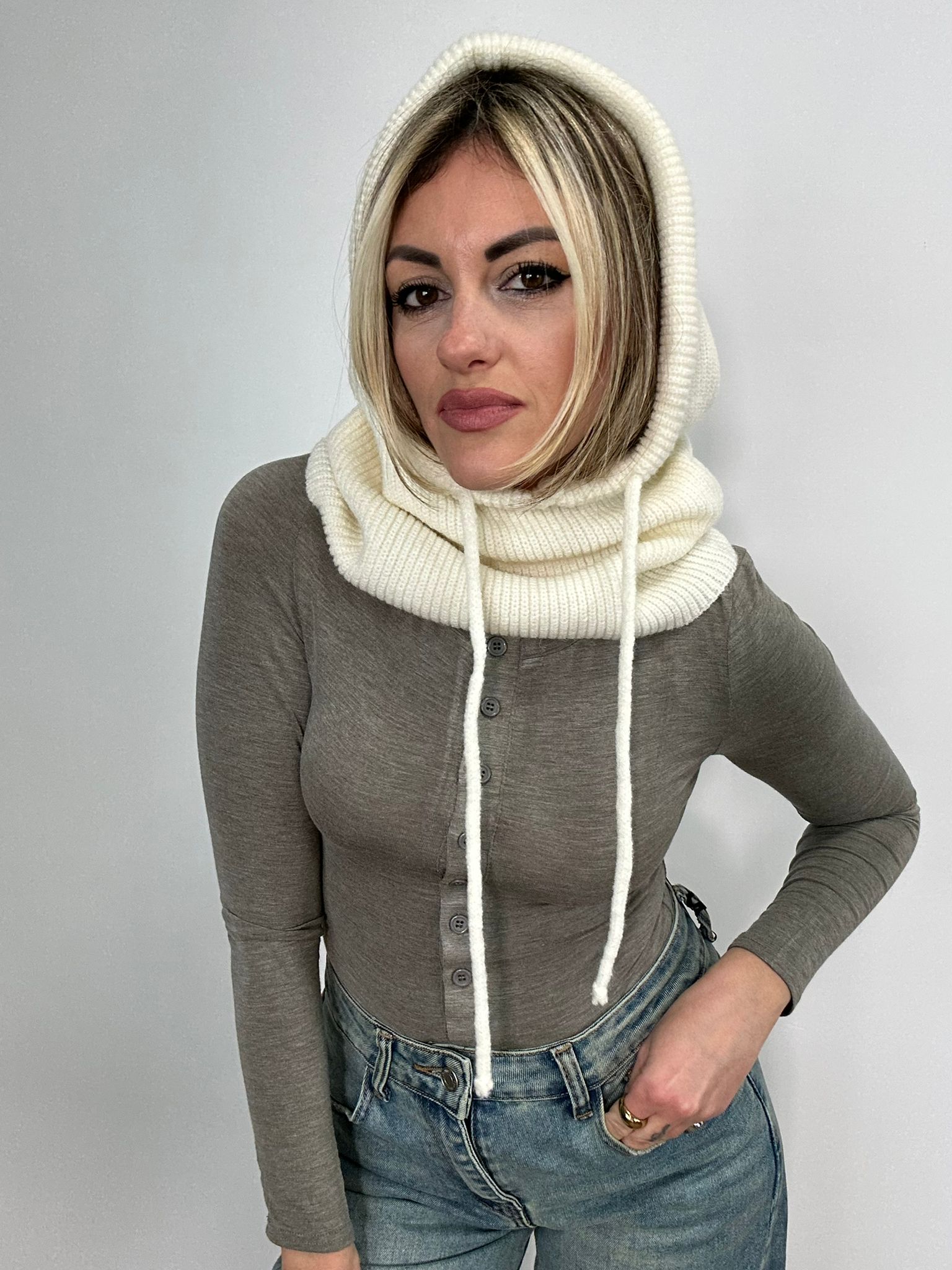 Cappello ca1501 balaclava - Panna