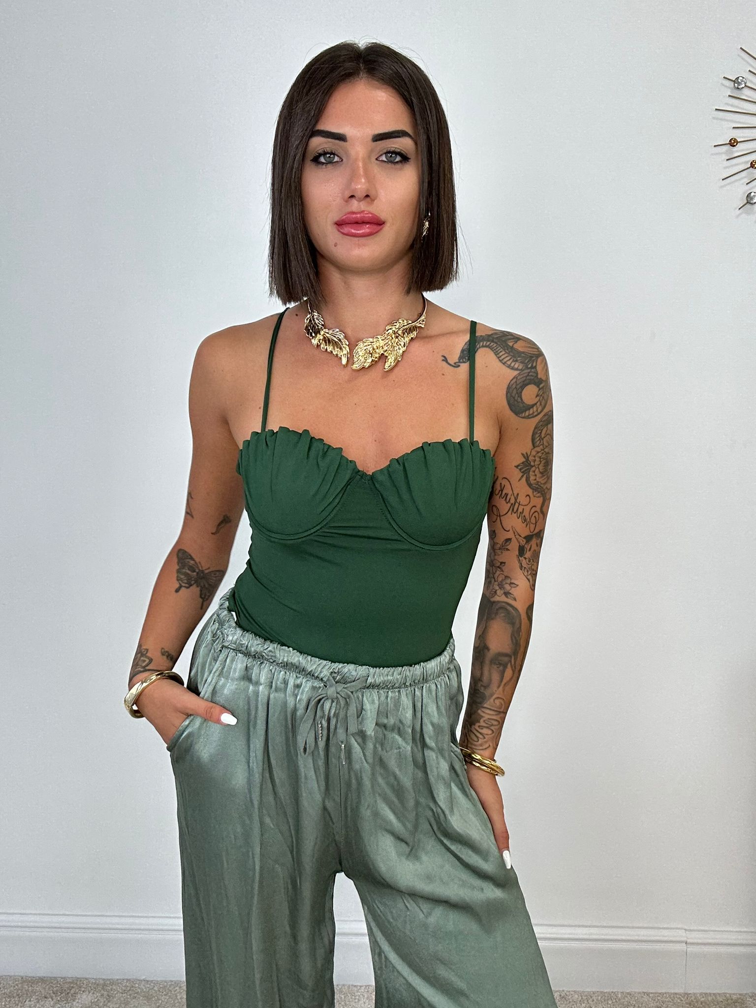 Body a conchiglia - Verde