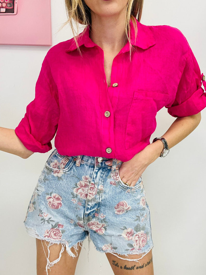 Shorts di Jeans con Rose - FR3093