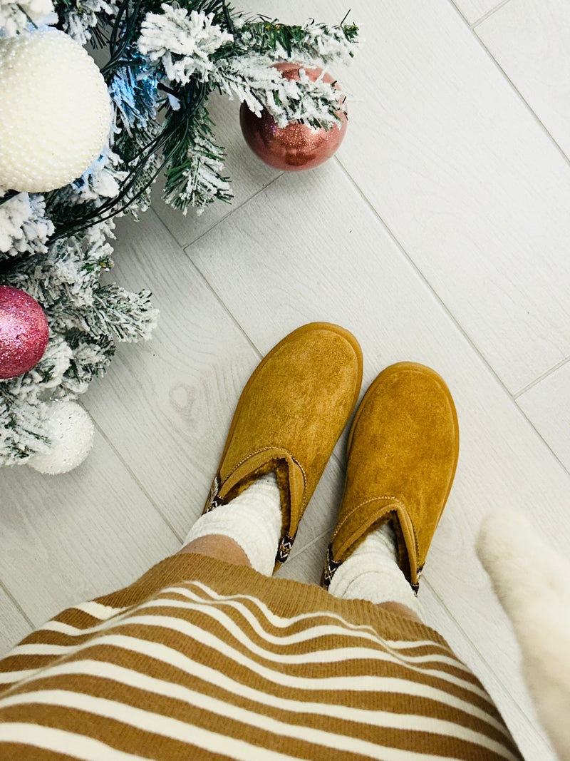 Slippers a stivaletto - Camel- SC73