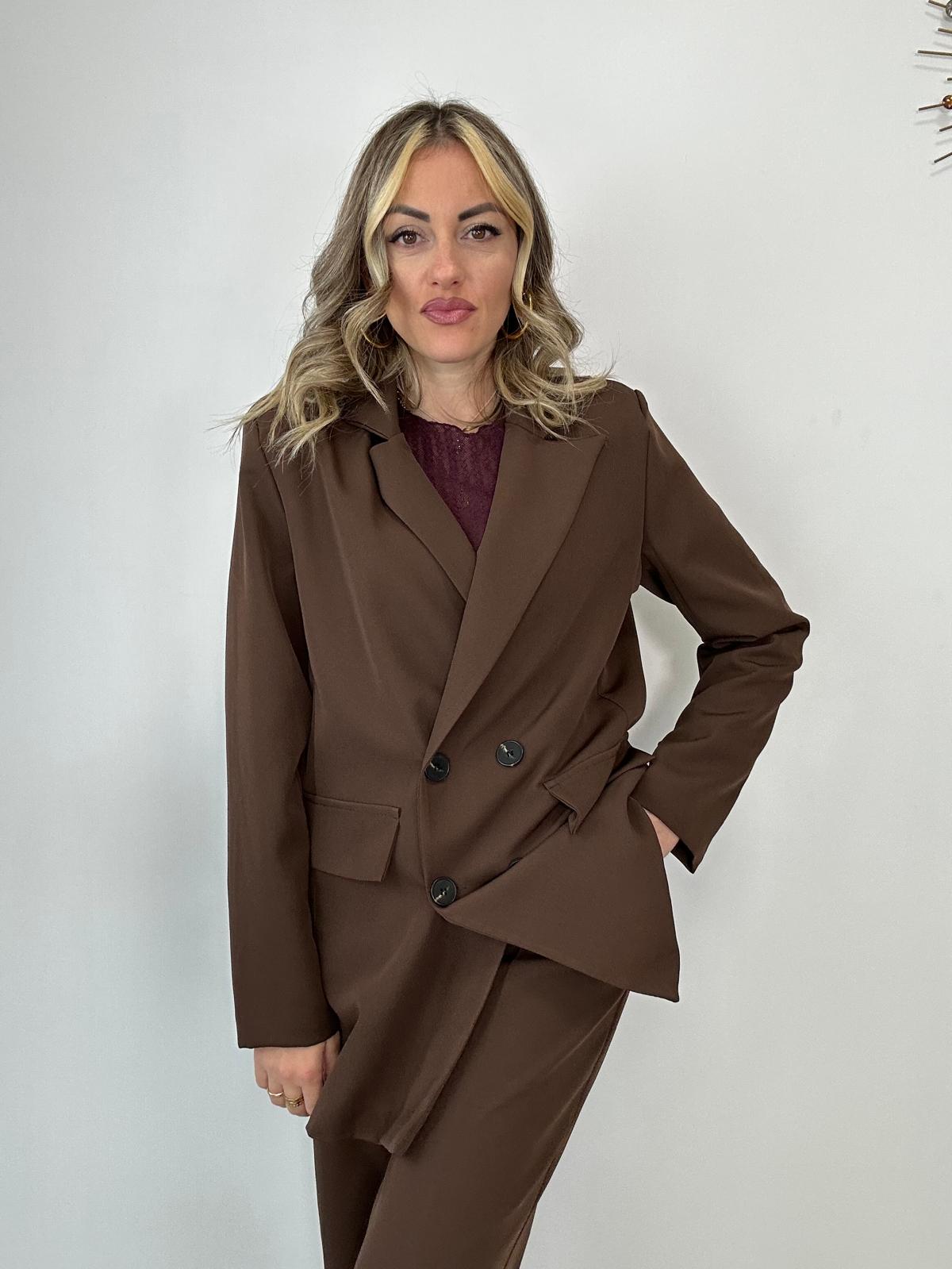 Tailleur Malaga (Blazer Doppio Petto + Pantalone) Marrone