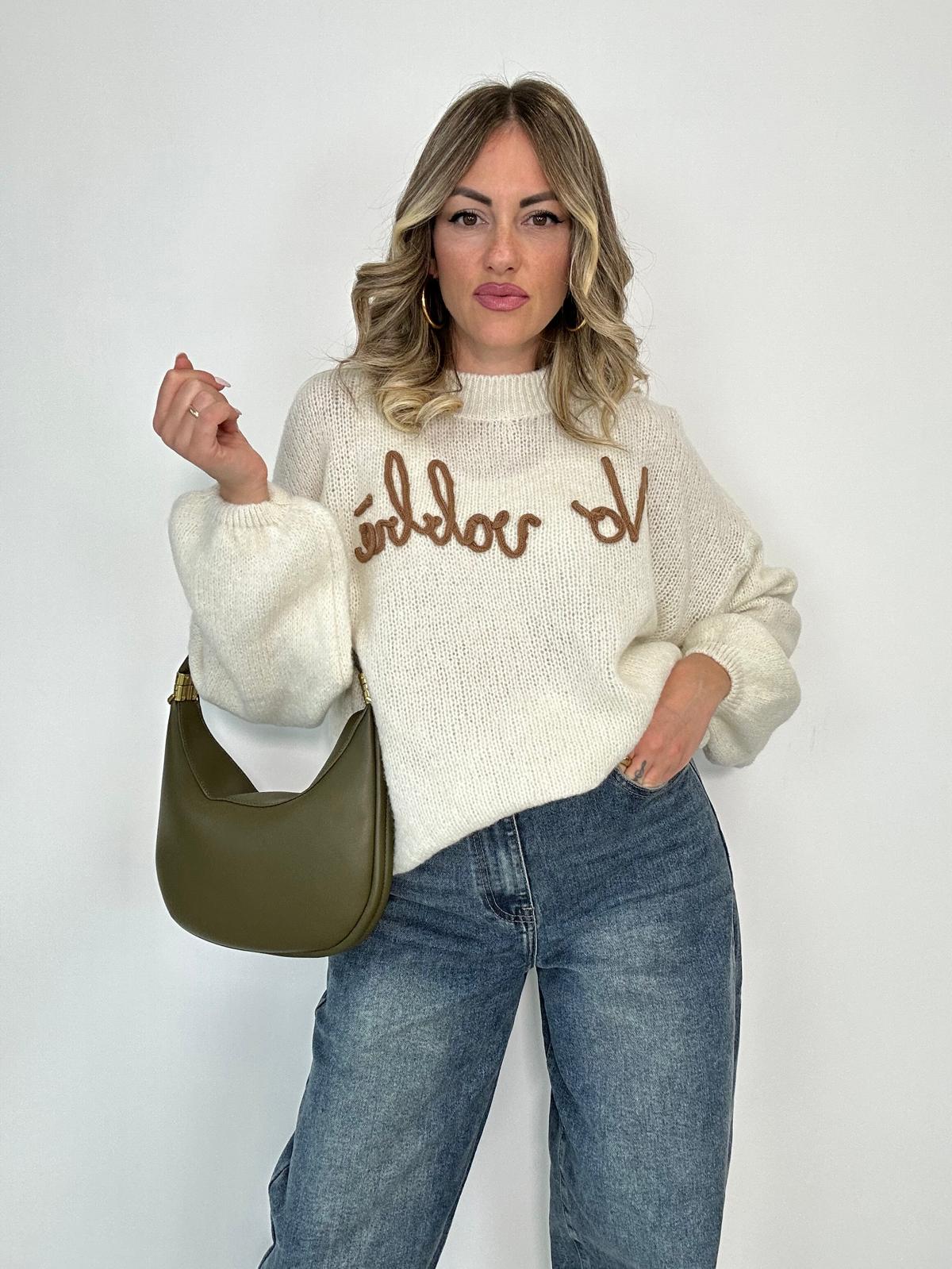 Maglione (No Vabbè) 2702 - Bianco