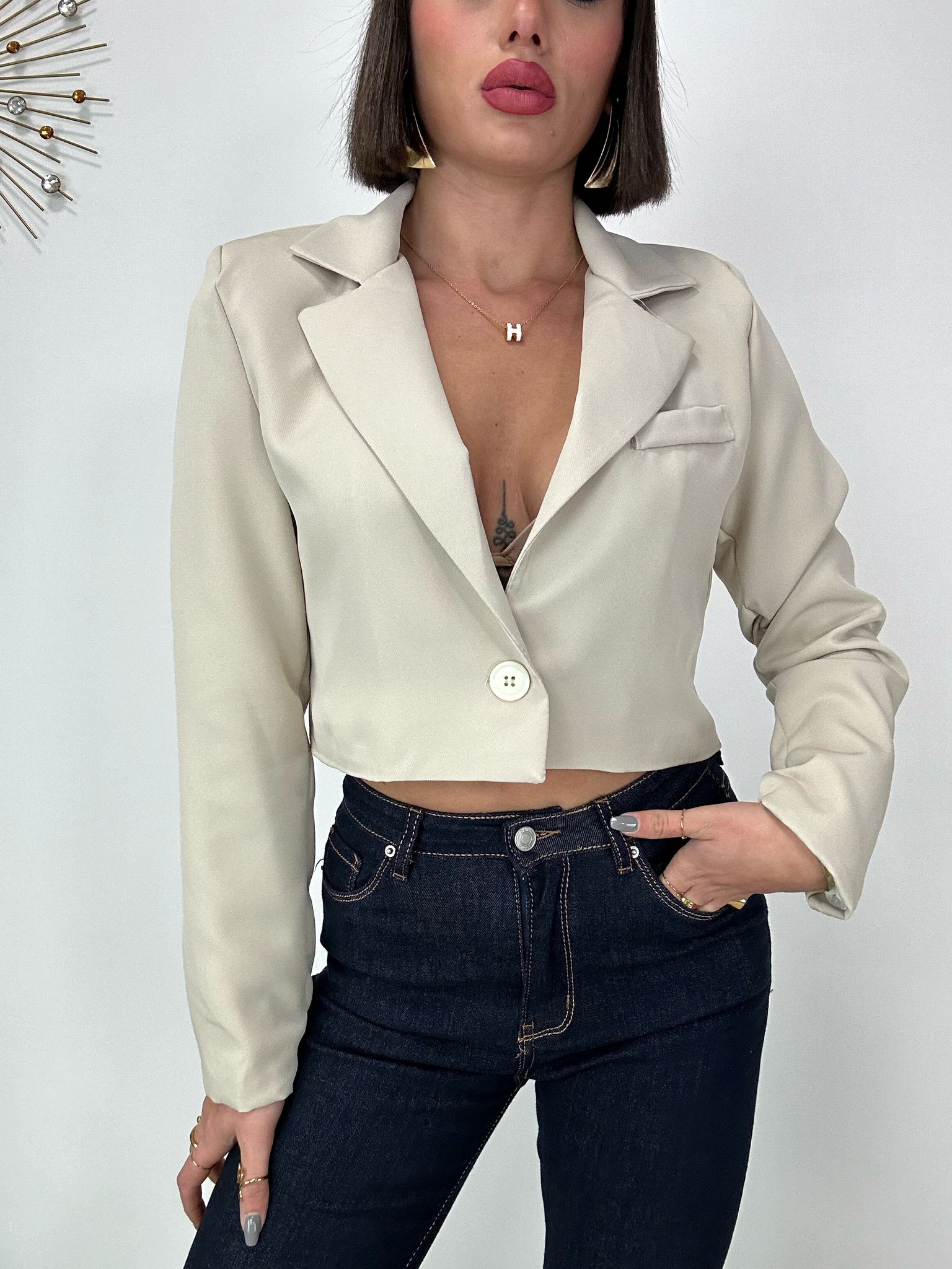 Blazer court - Beige