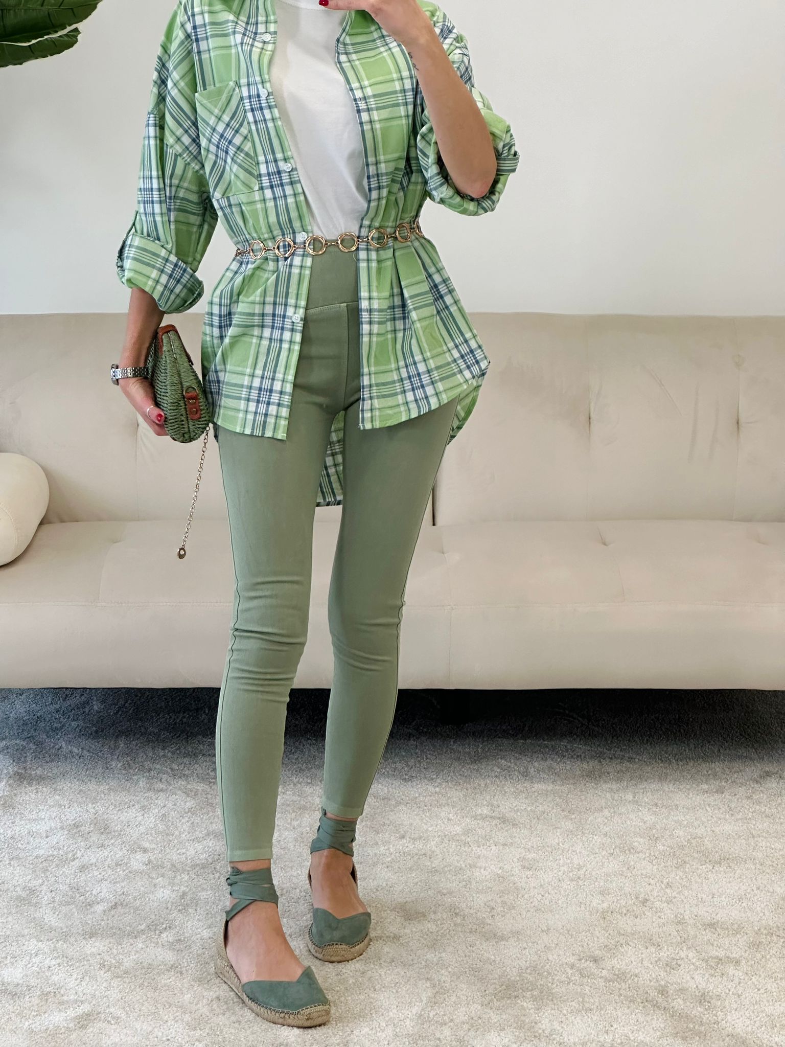 Pantalon legging - Vert