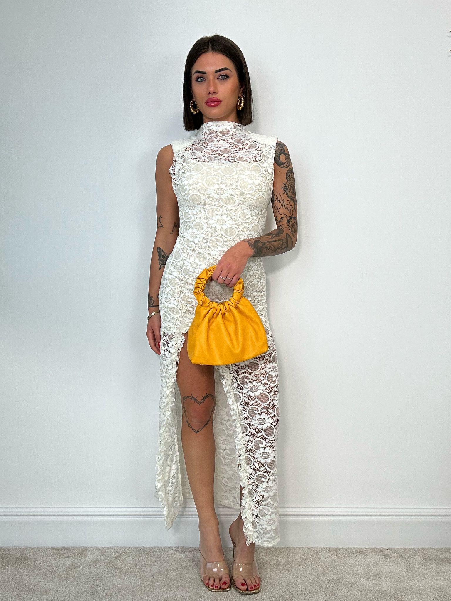 Spitzenkleid - Creme