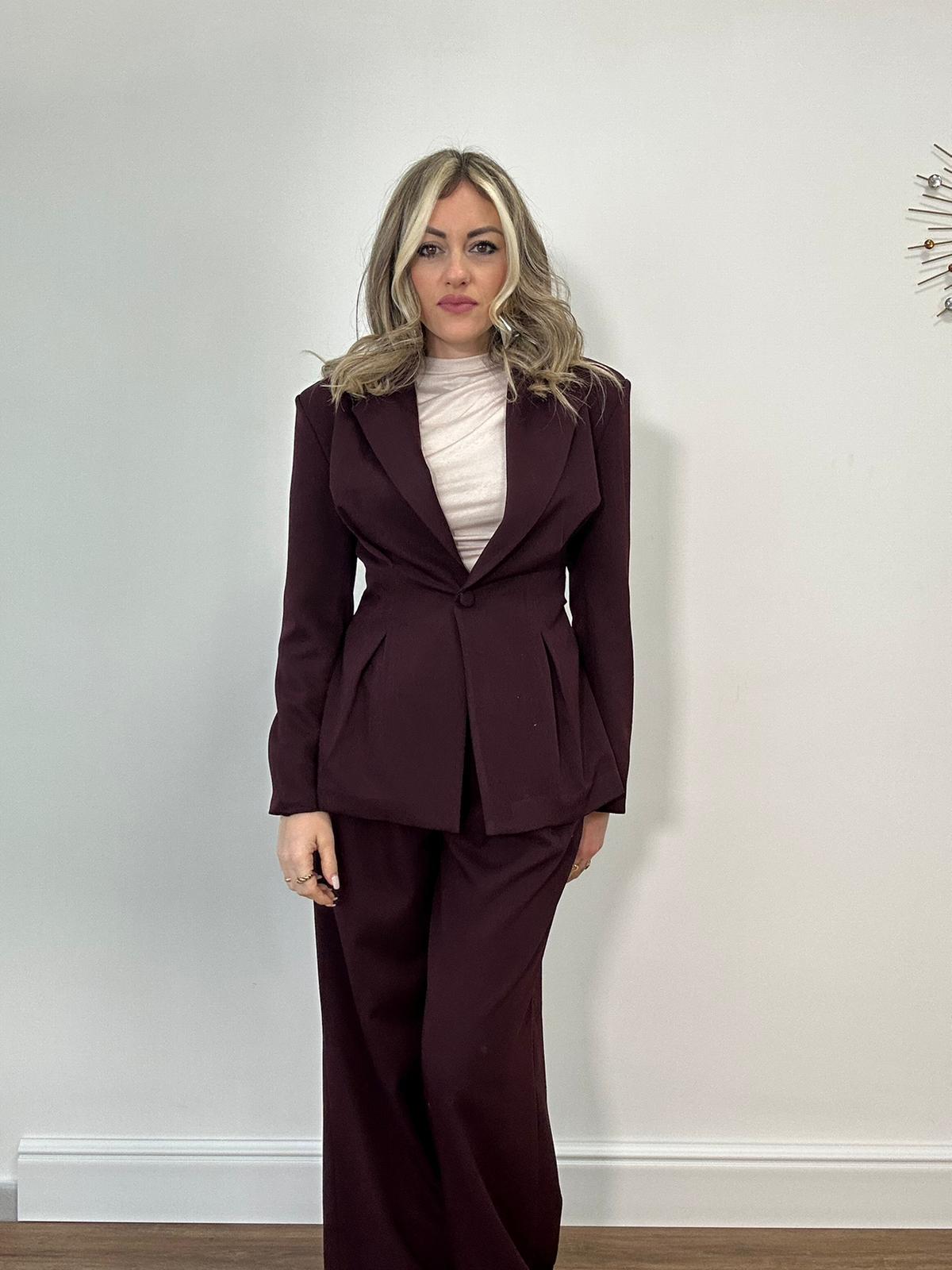 Tailleur 201 ( Pantalone + Giacca ) - bordeaux