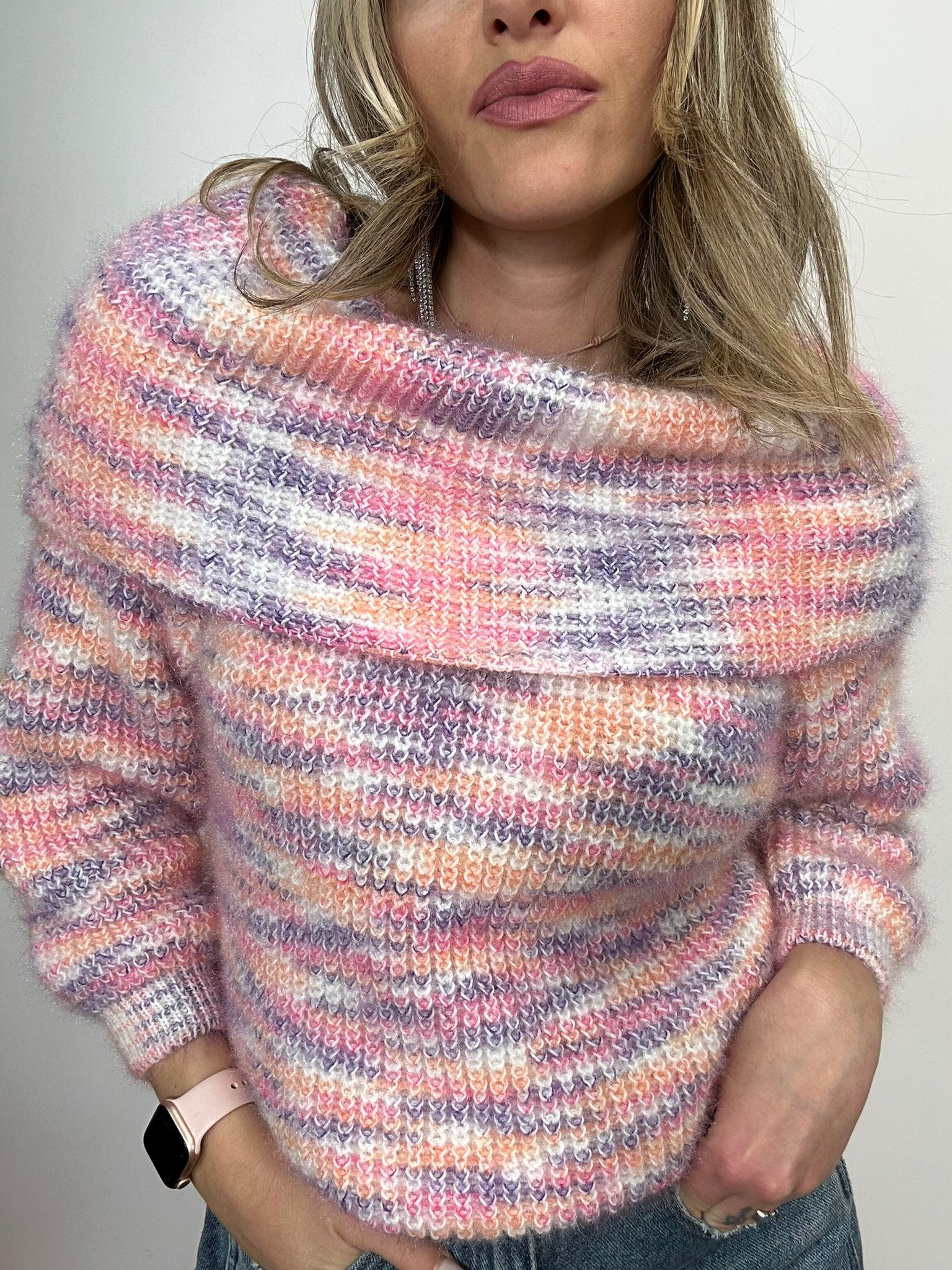 Maglione 1045 - Rosa e Viola