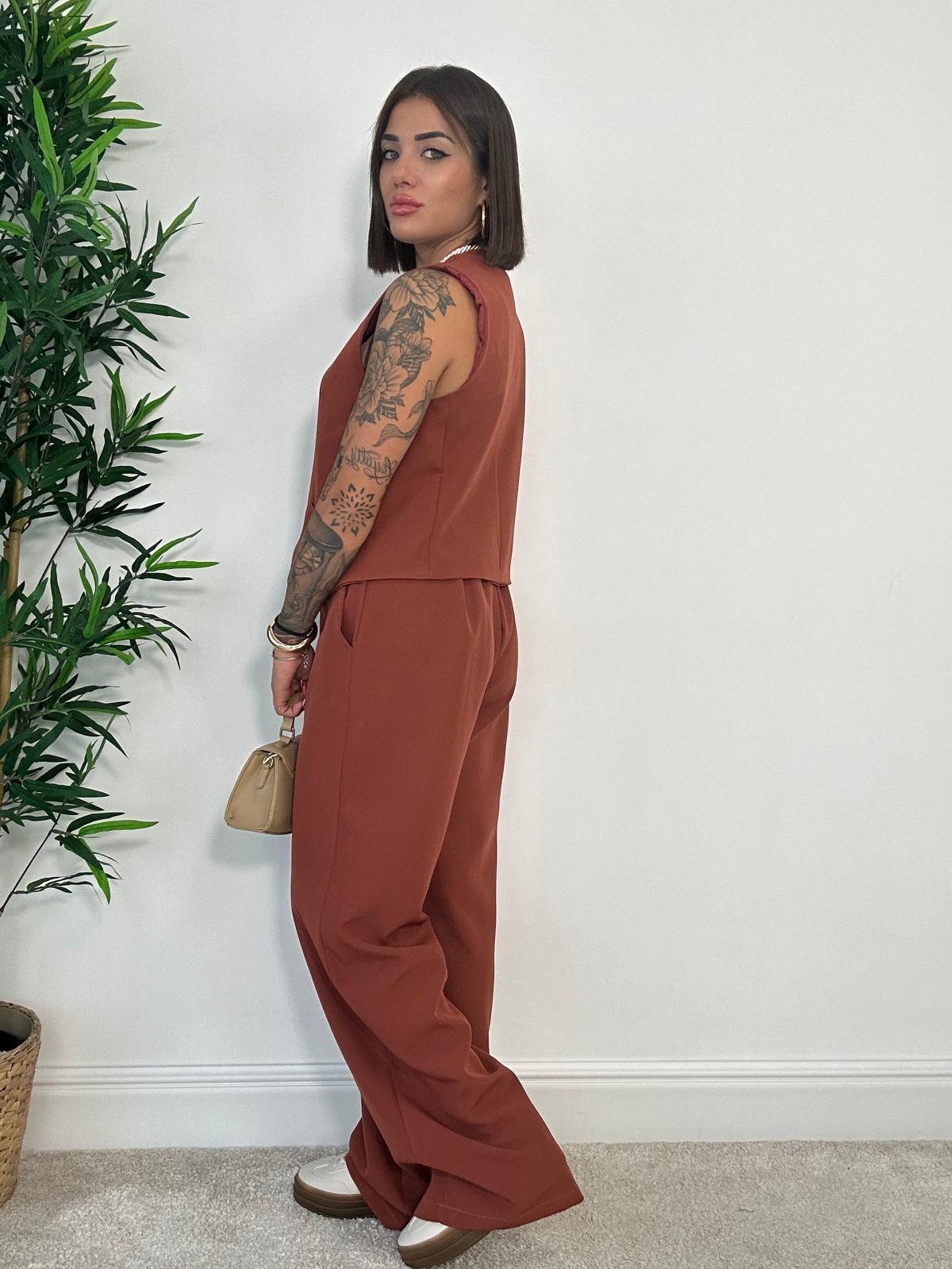 Tailleur Hilary (Gilet + Pantalone) Coccio