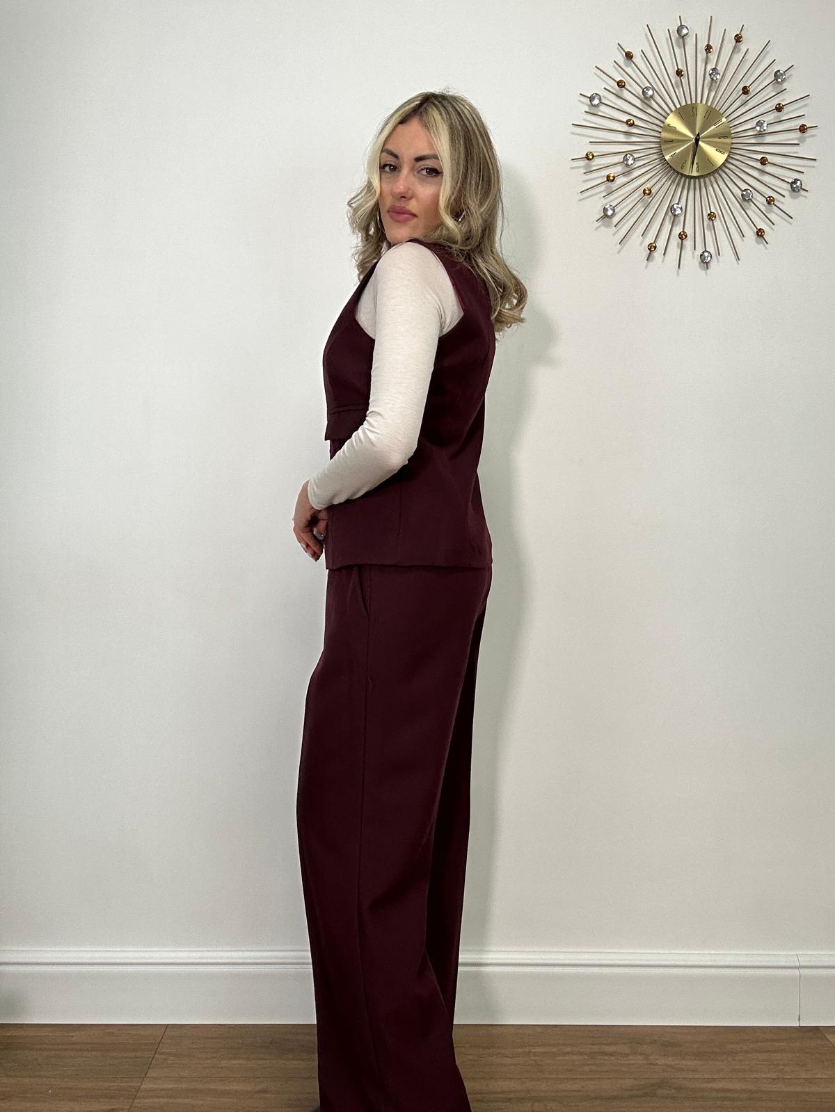 Tailleur 6754 (Gilet + Pantalone) Bordeaux