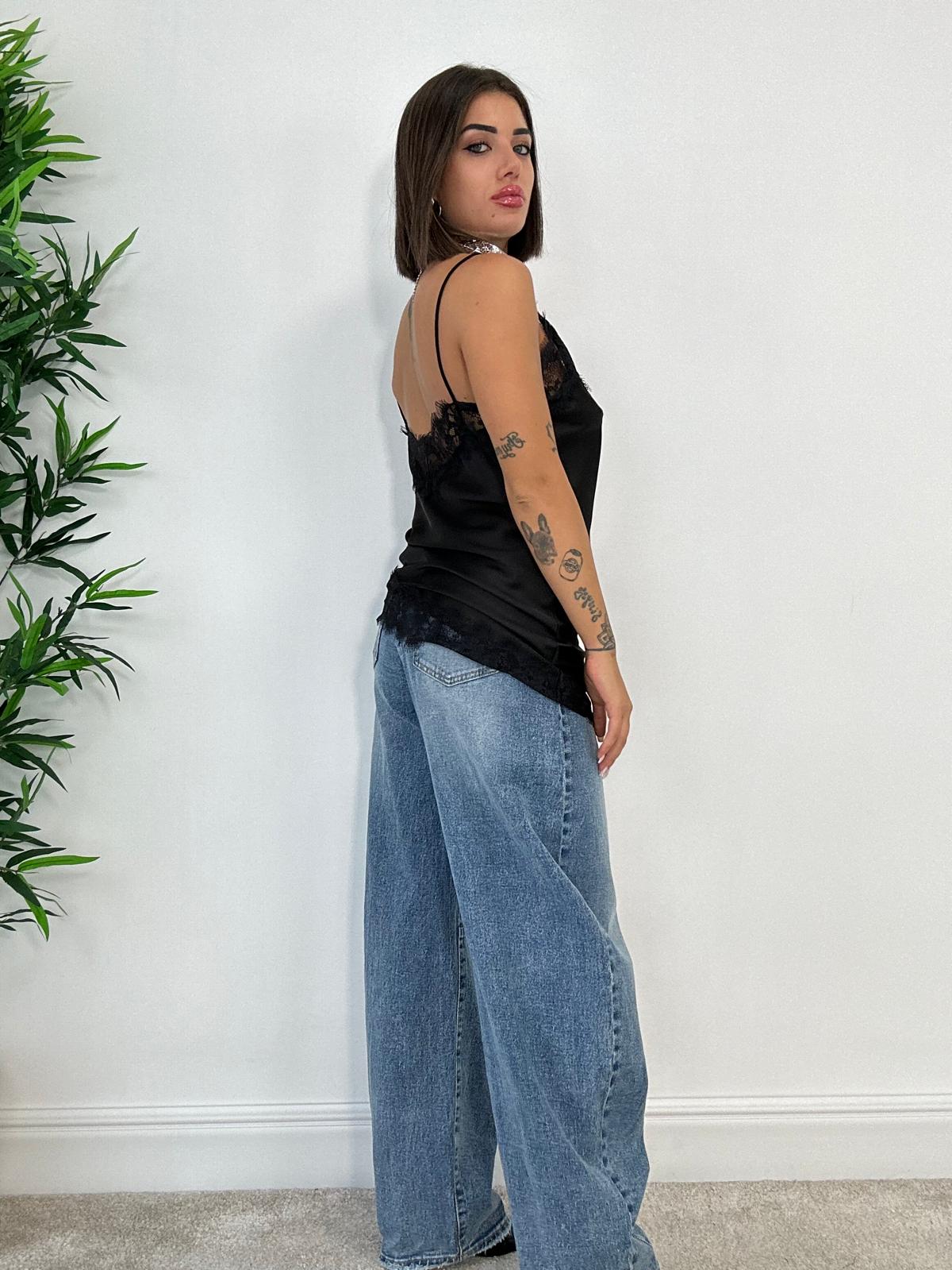 Top a Canotta 7805 - Nero