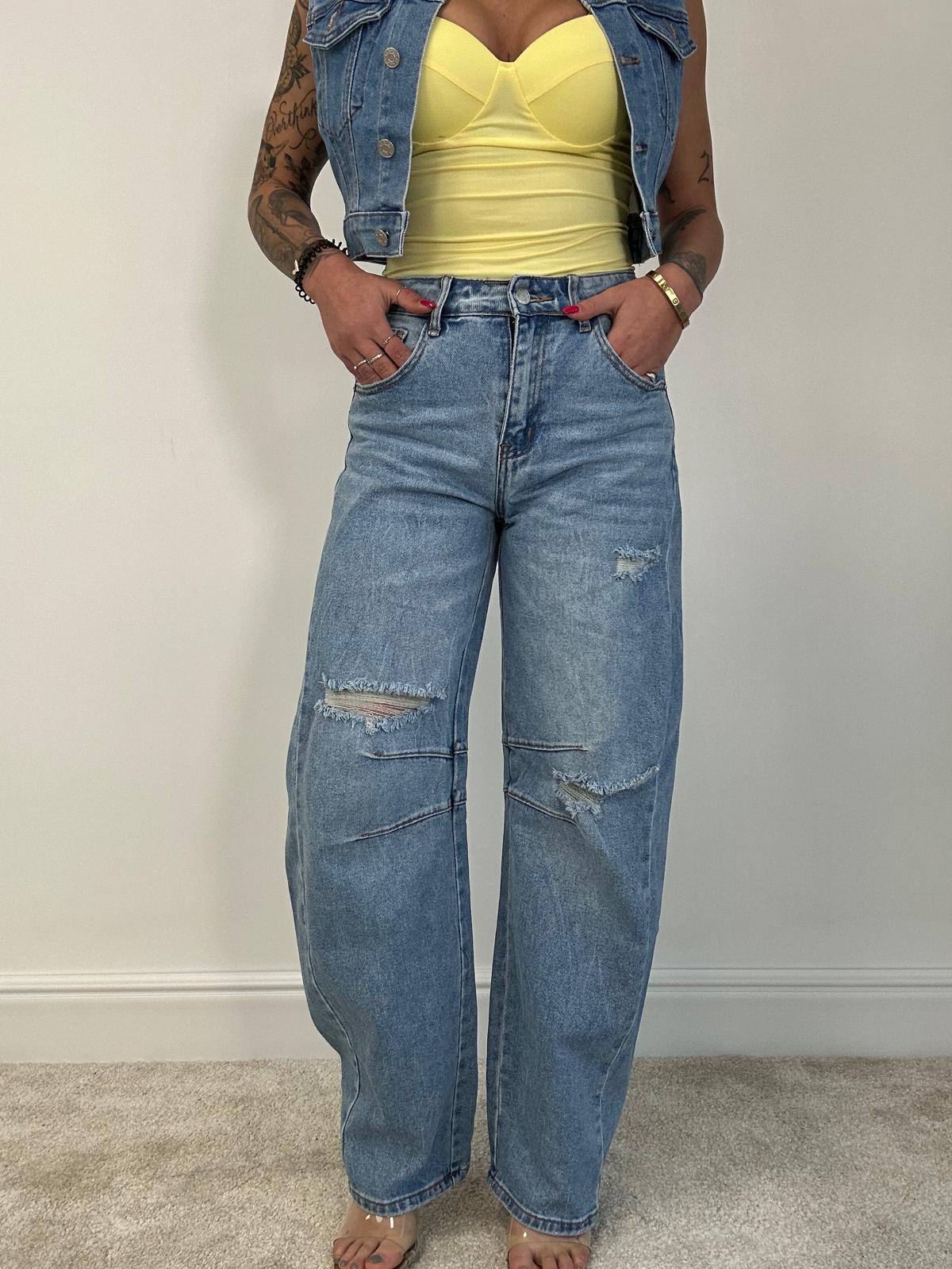 Jeans Ballon - Délavage Clair