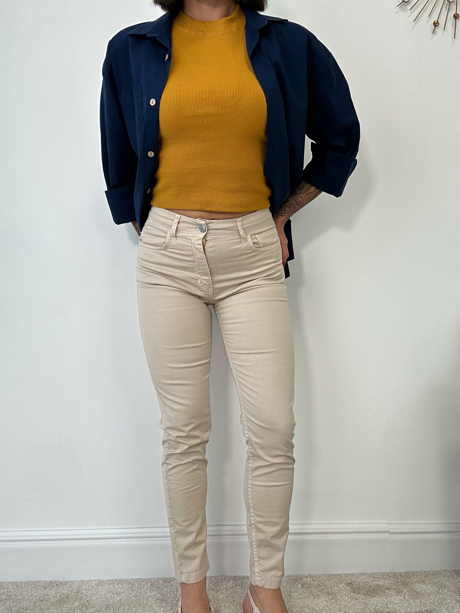 Jeans Skinny - Beige