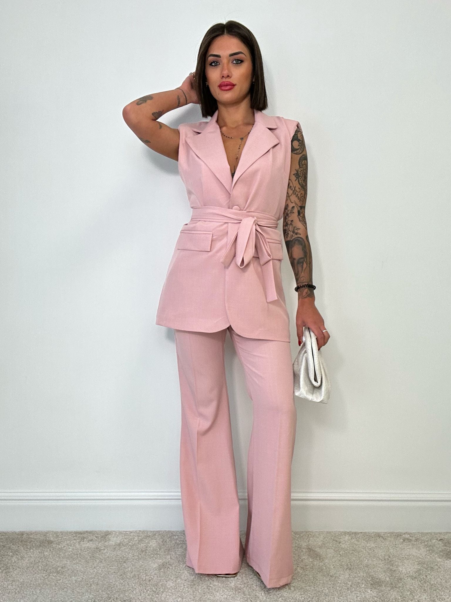 Monique Anzug (Blazer + Hose) Altrosa