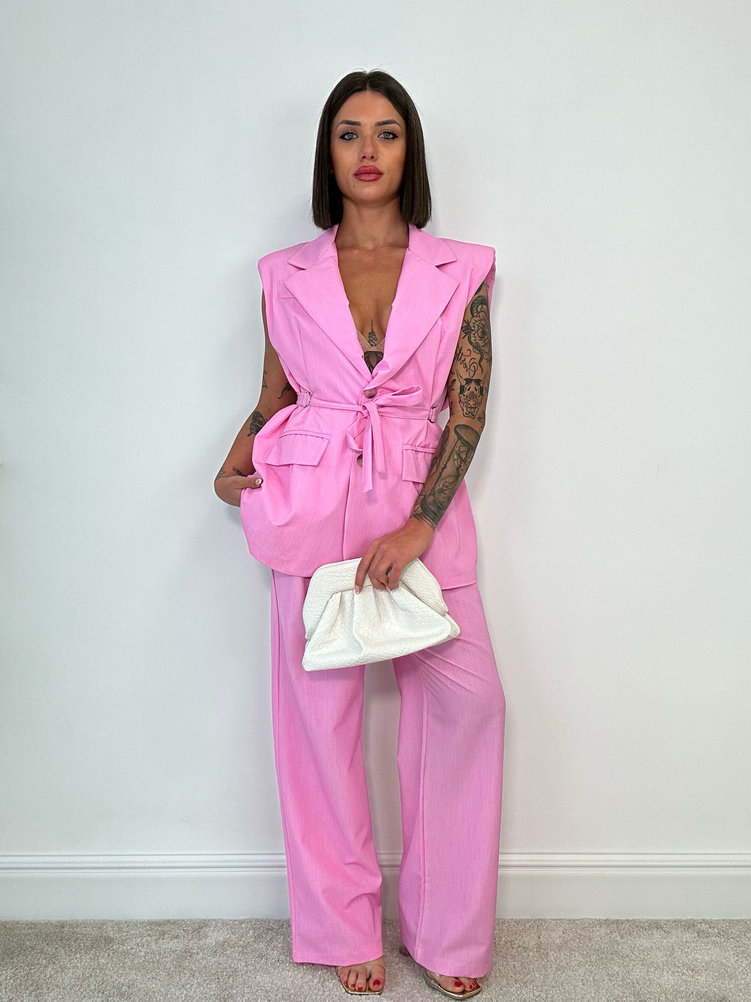 Tailleur Smanicato Madrid (Blazer + Pantalone) Rosa