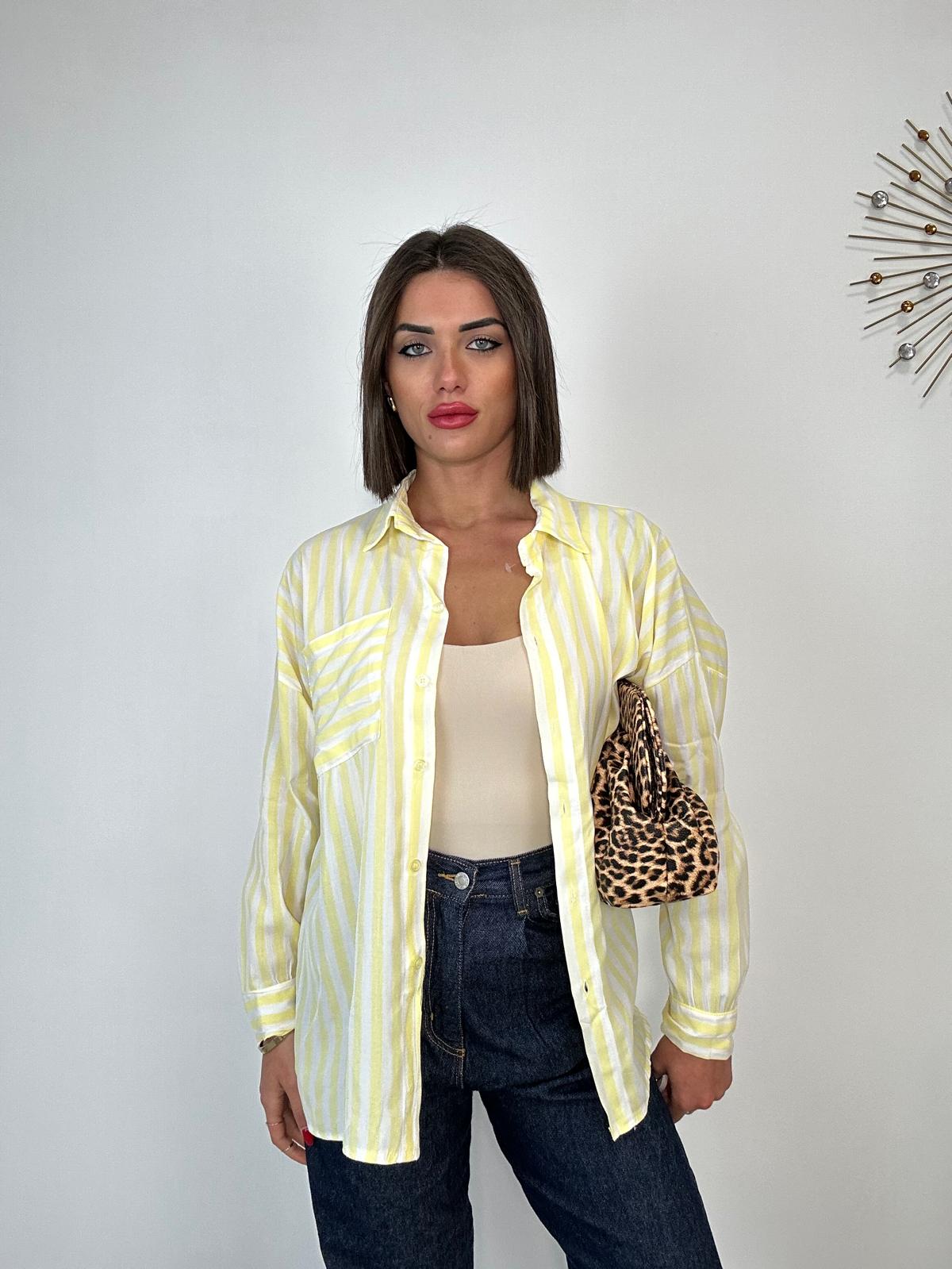Camicia a righe - Giallo