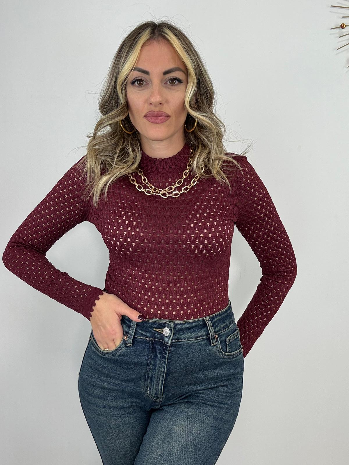 Body 0528 forato - Bordeaux