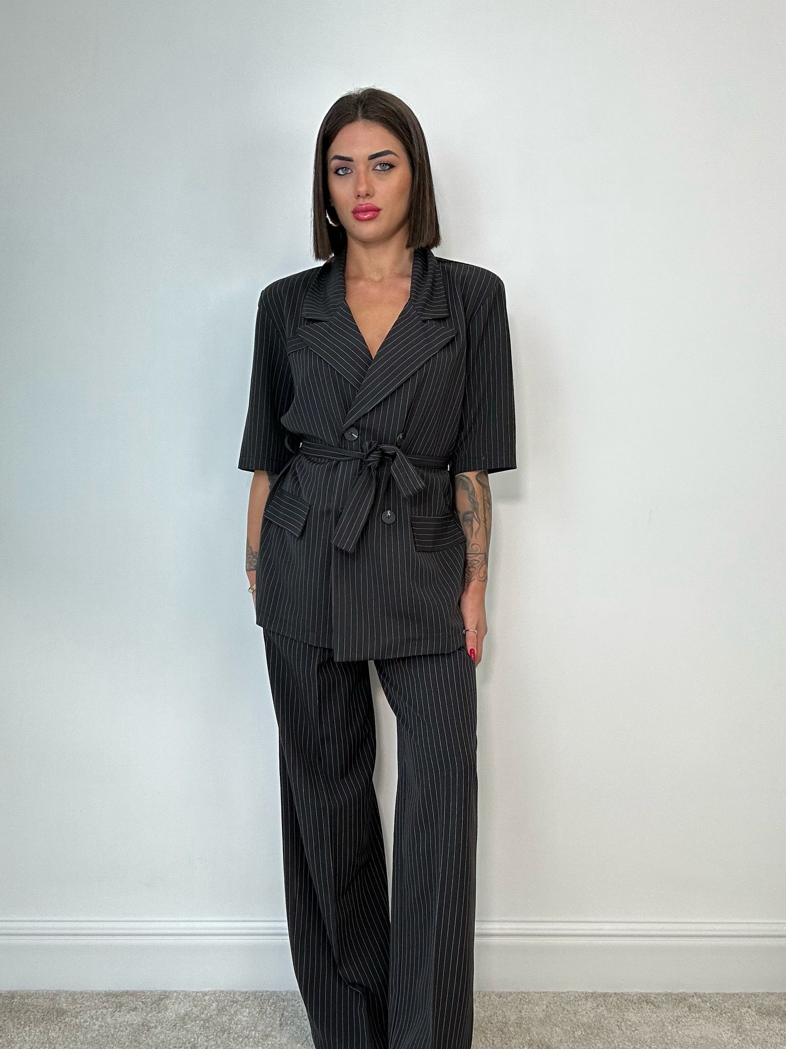 Tailleur Cadice Gessato (Blazer + Pantalone) Nero