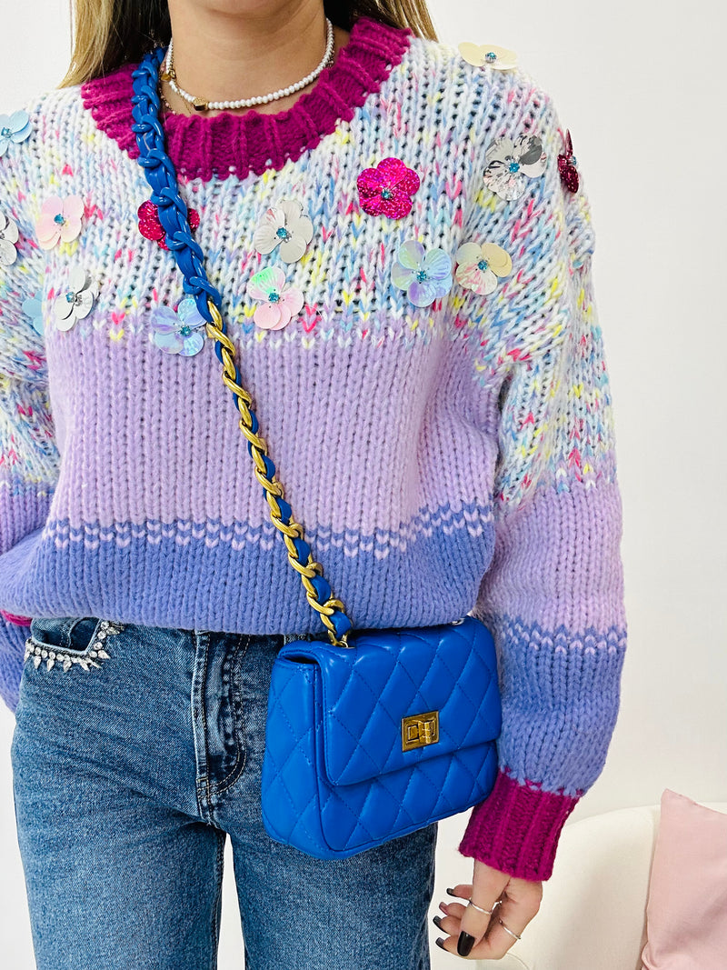 Mini-Ketty-Clutch – Blau