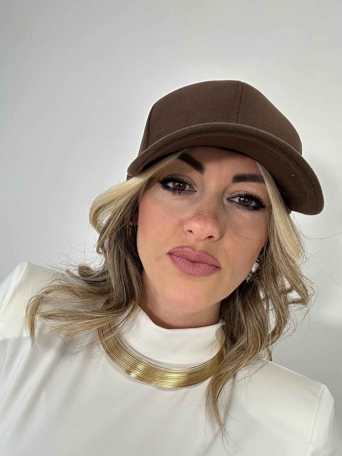 Berretto con visiera - Marrone