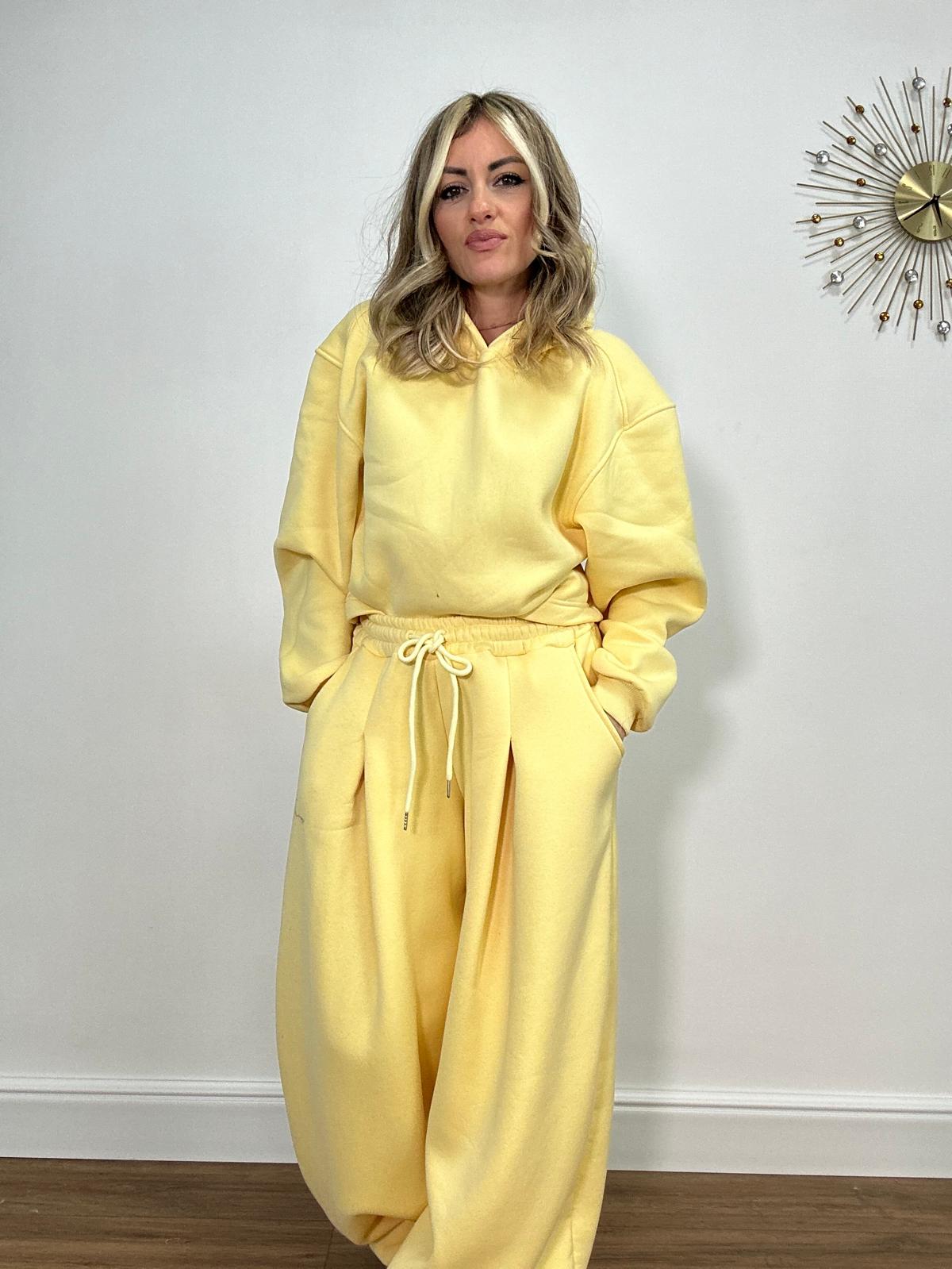 Coordinato Tuta  2657 ( Pantalone + Felpa ) Giallo