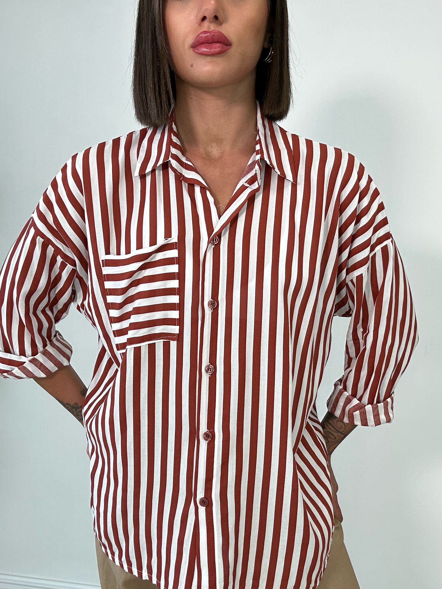 Camicia a righe - Coccio