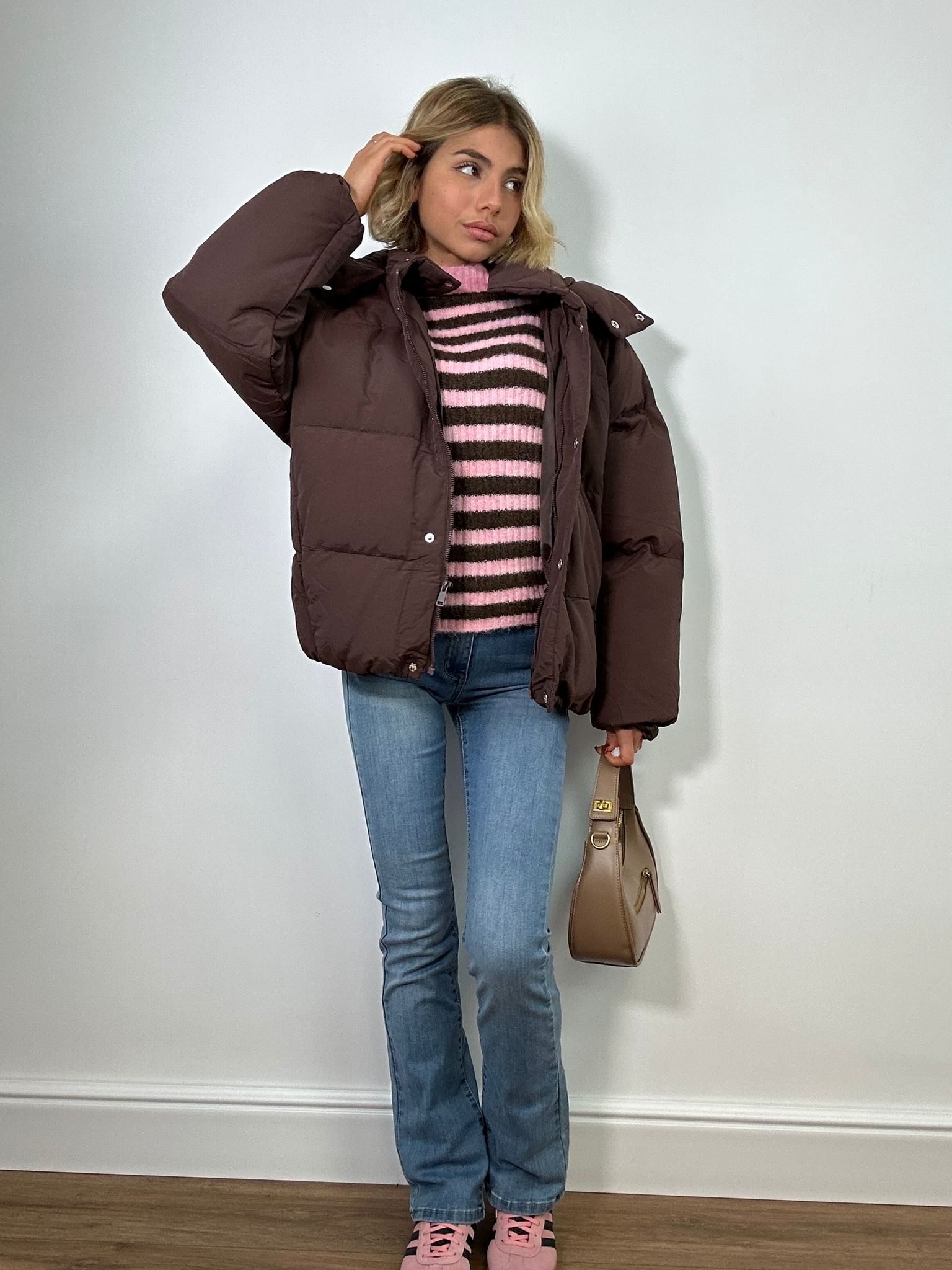 Giubbotto Bomber ALG1003 - Marrone