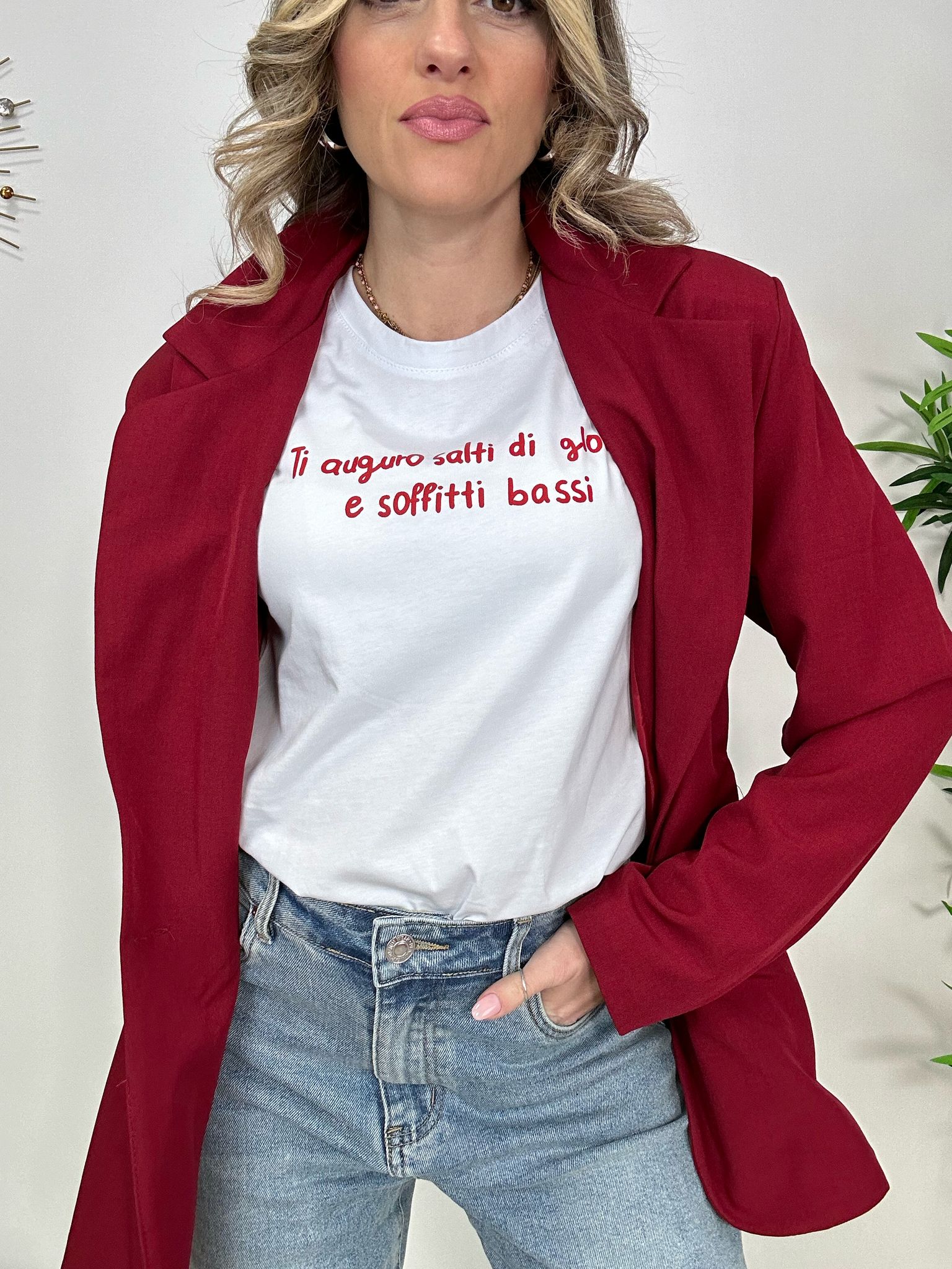 T-shirt « Je vous souhaite des sauts de joie et des plafonds bas »