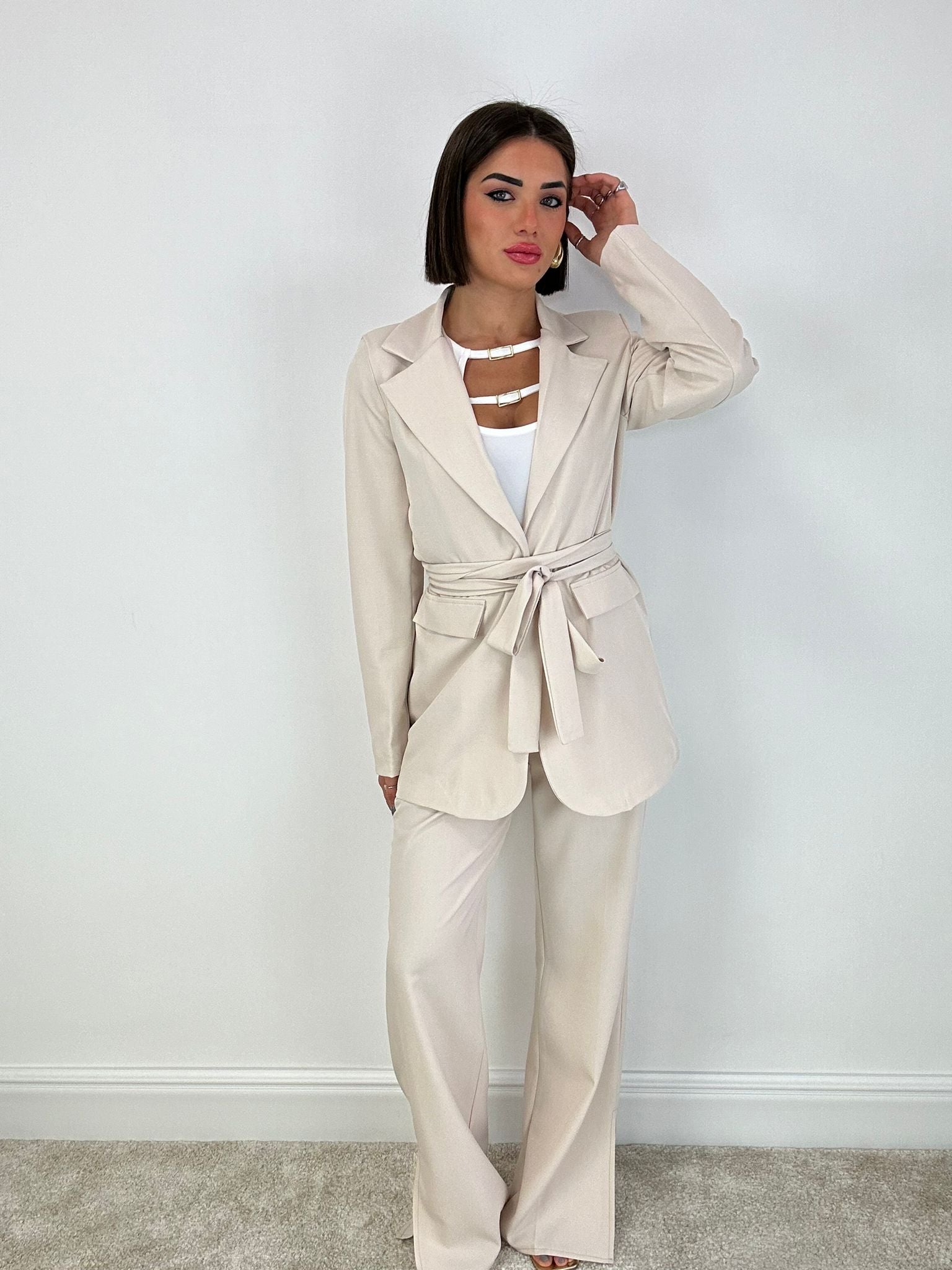 Tailleur Paris (Blazer + Hose) Beige