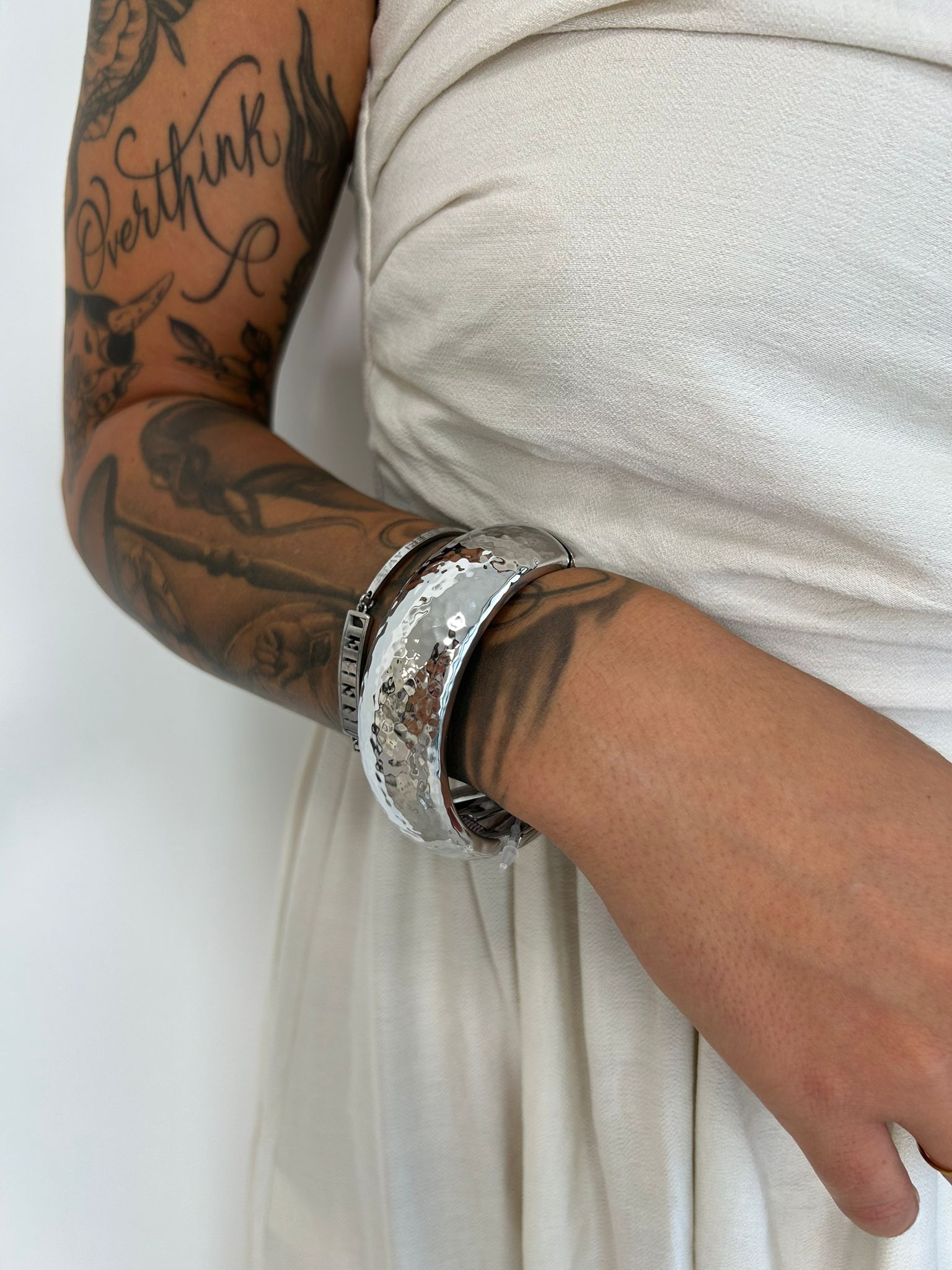 Bracciale martellato - Argento