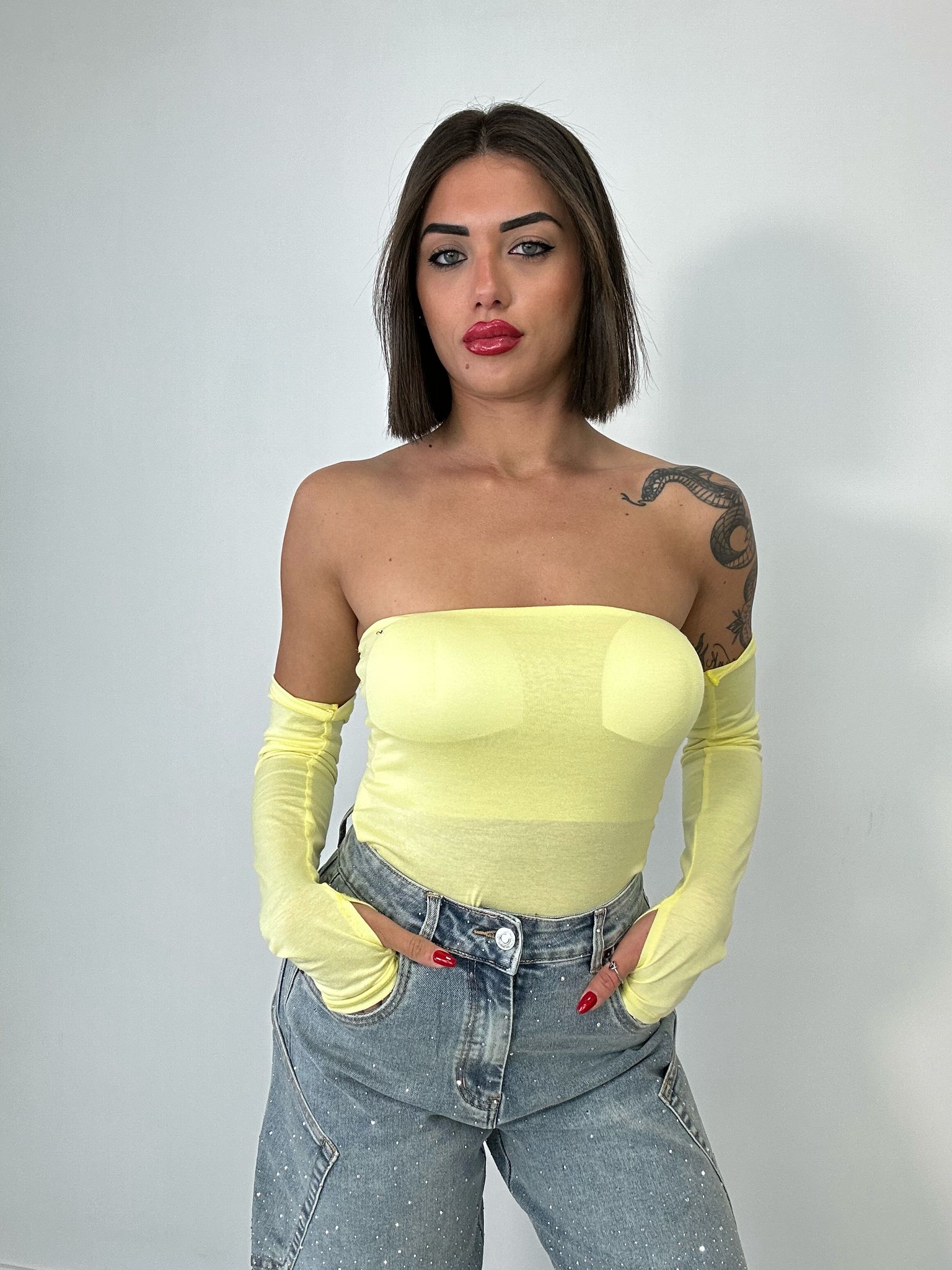 Top Crop - Giallo