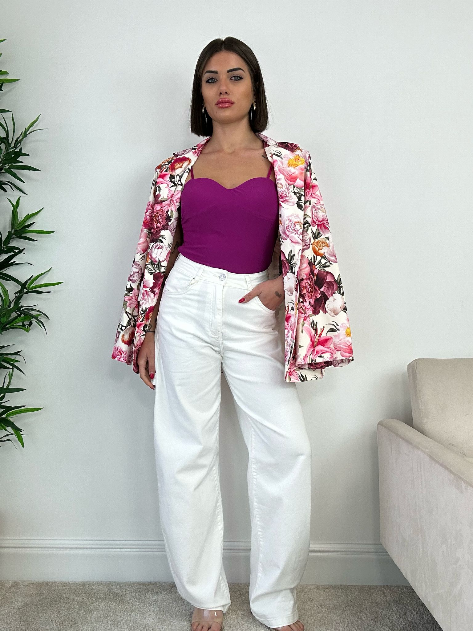 Jeans Wide Balloon - Bianco