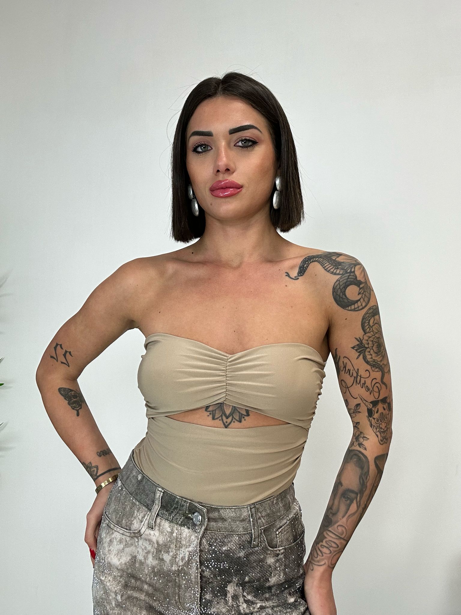 Body a fascia Cut Out - Beige
