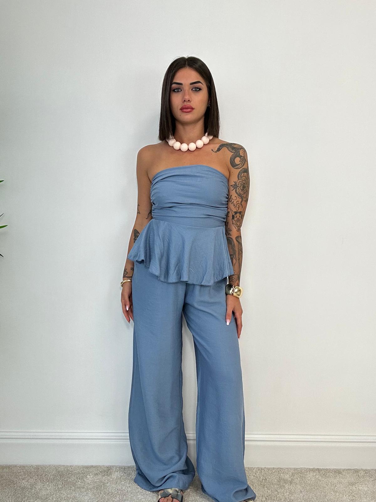 Coordinato Minorca (Top + Pantalone) Avio